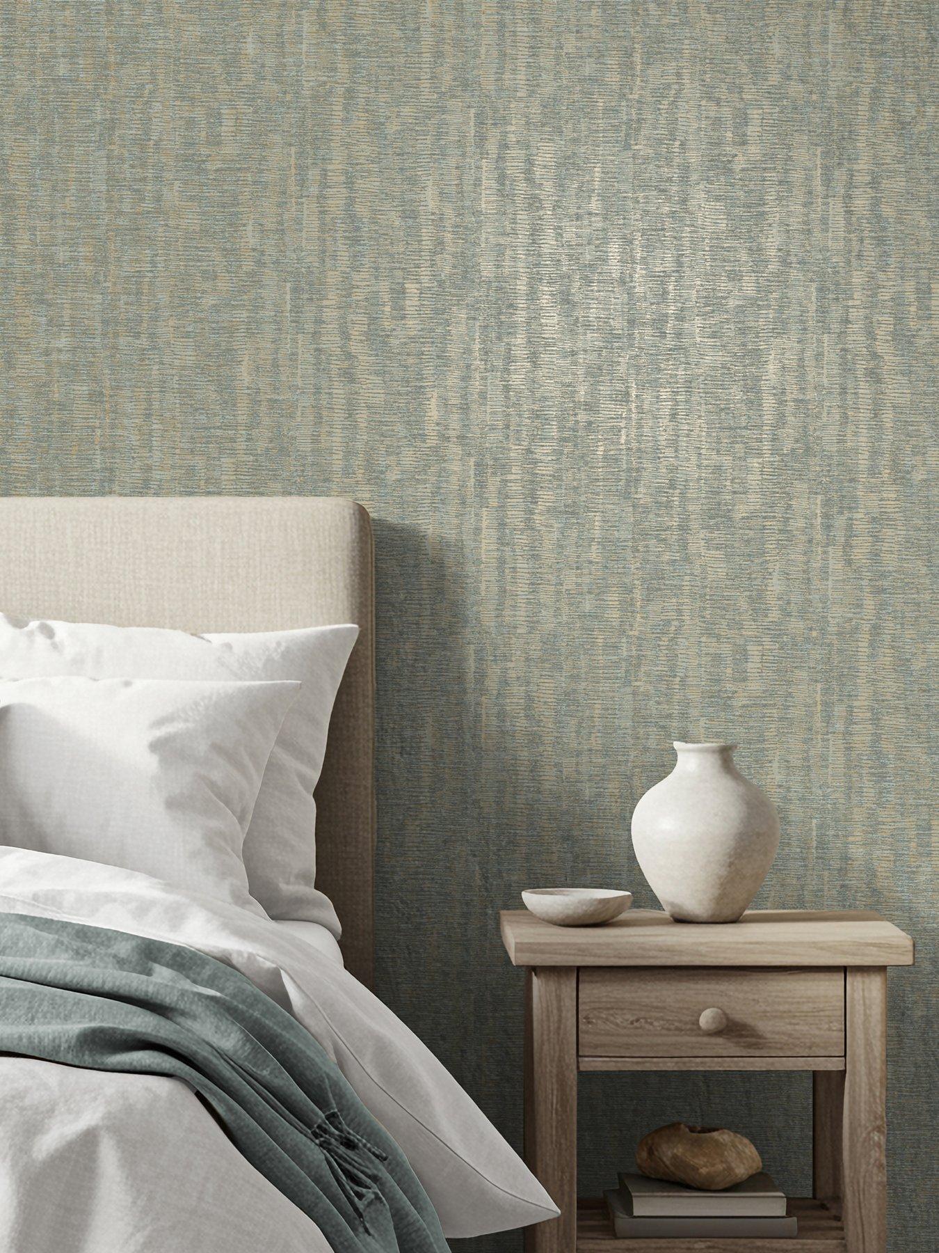 The Very Collection Strands Texture-Earthy Green Wallpaper