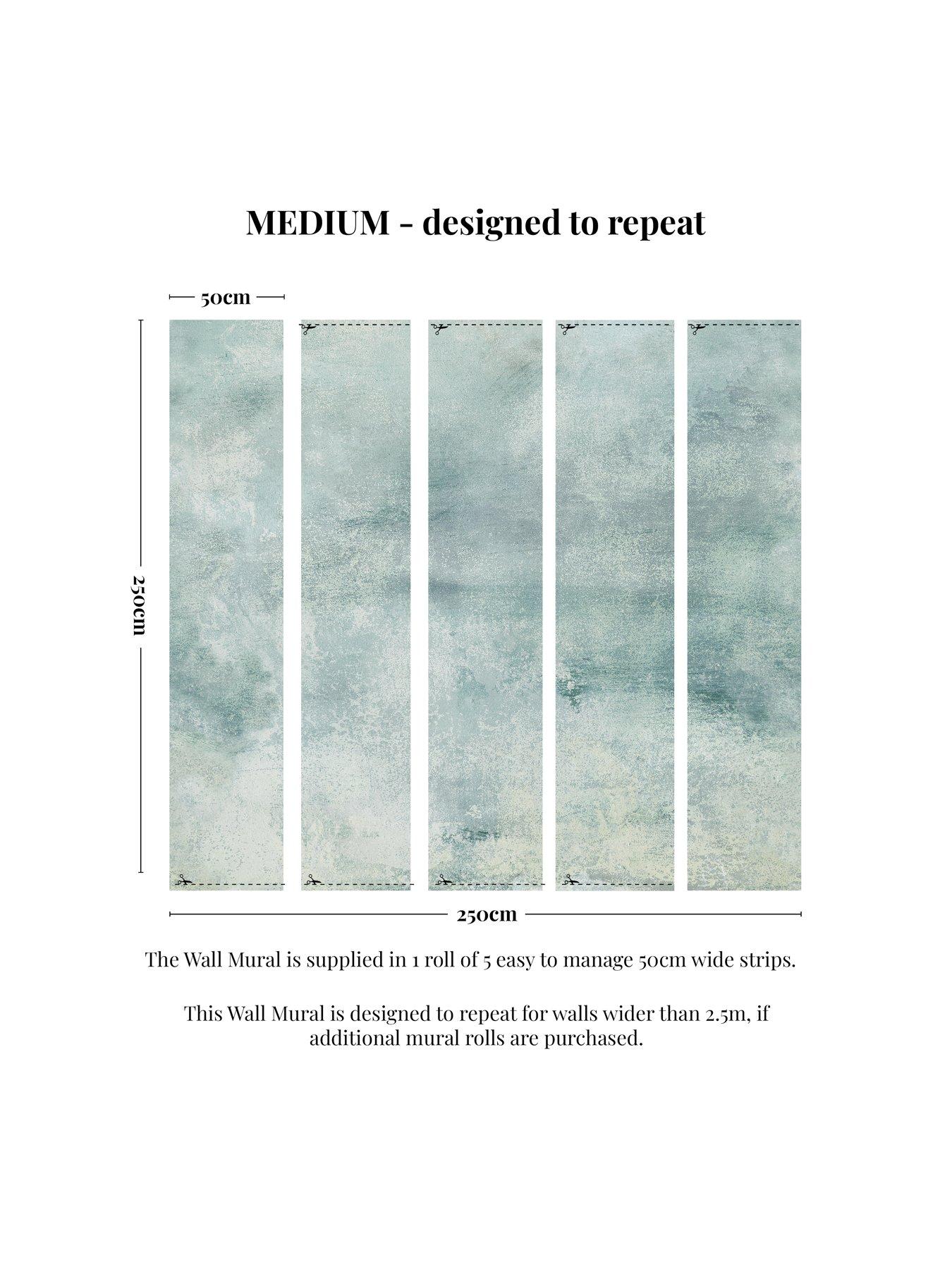 Image 3 of 4 of The Very Collection Distressed Texture Mural-Mineral Blue