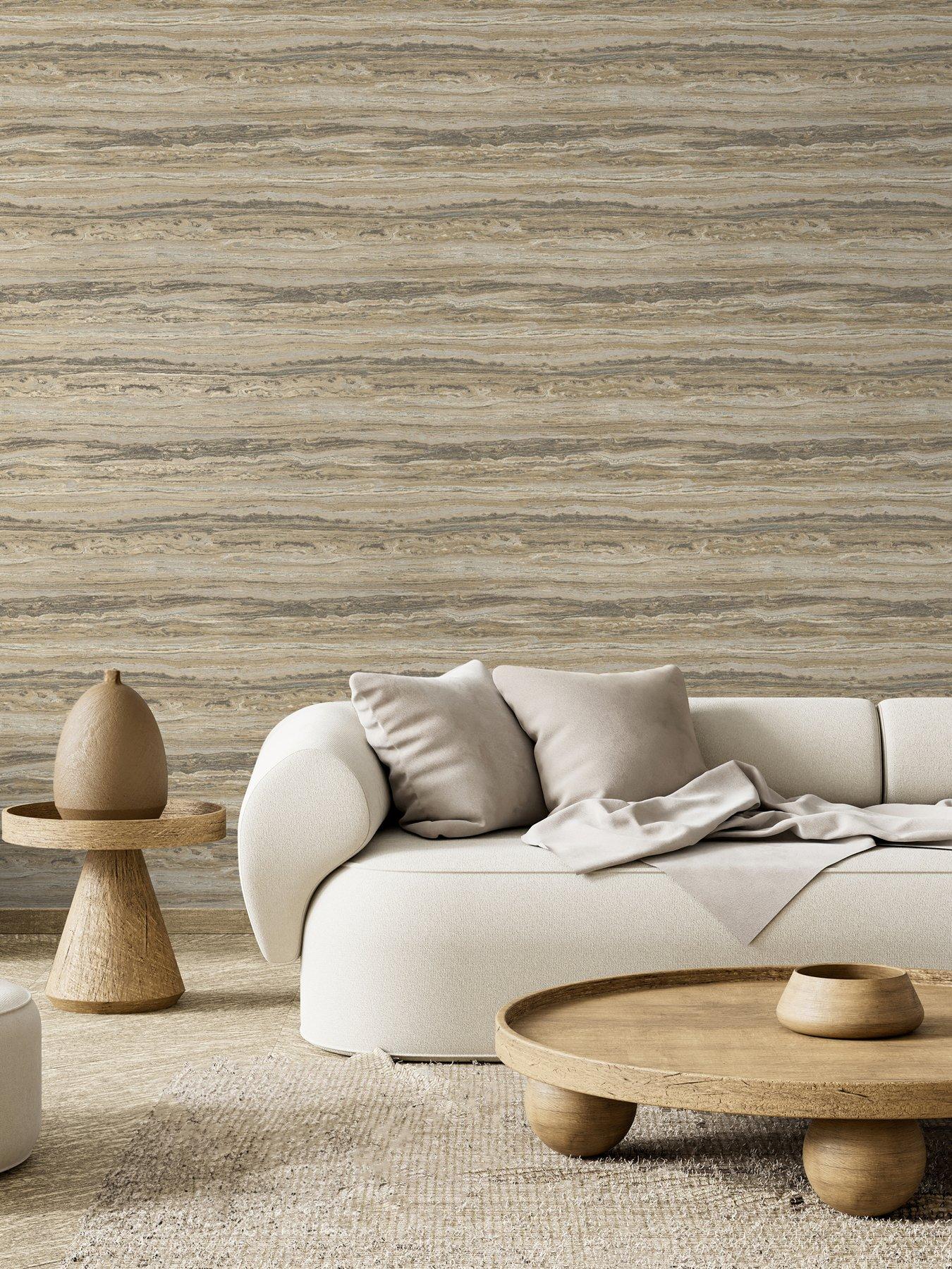 The Very Collection Textured Stone-Natural Wallpaper