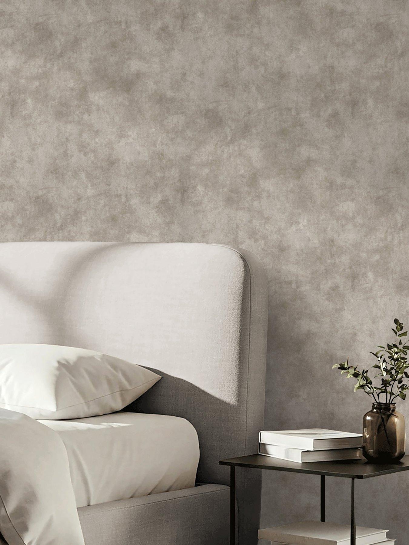The Very Collection Limewash Plaster-Taupe Wallpaper