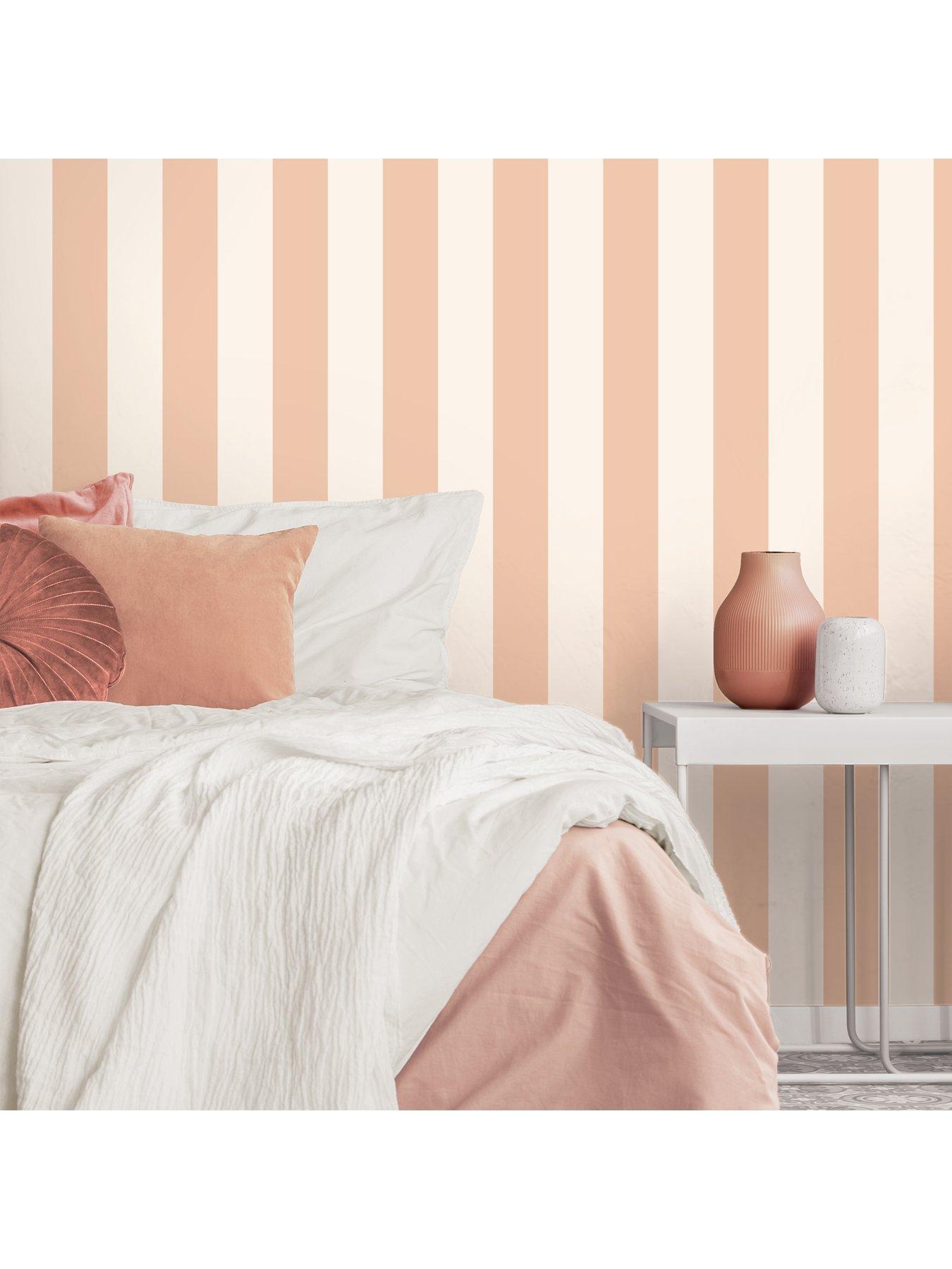  image of the-very-collection-stripe-coral-wallpaper