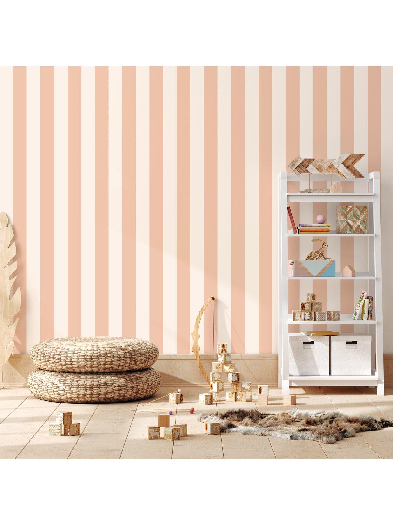  image of the-very-collection-stripe-coral-wallpaper