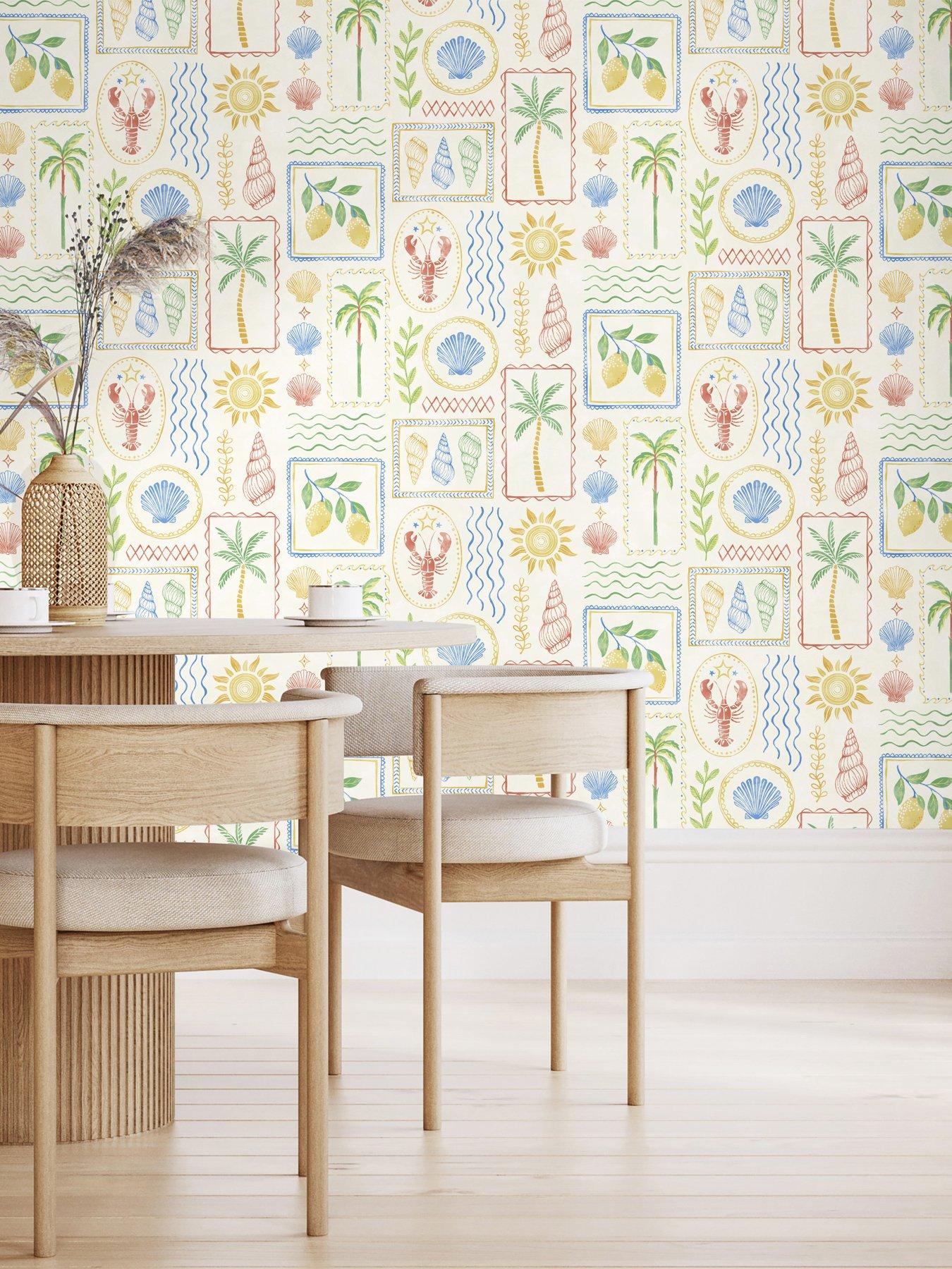 The Very Collection Seaside Patchwork-Multi Wallpaper