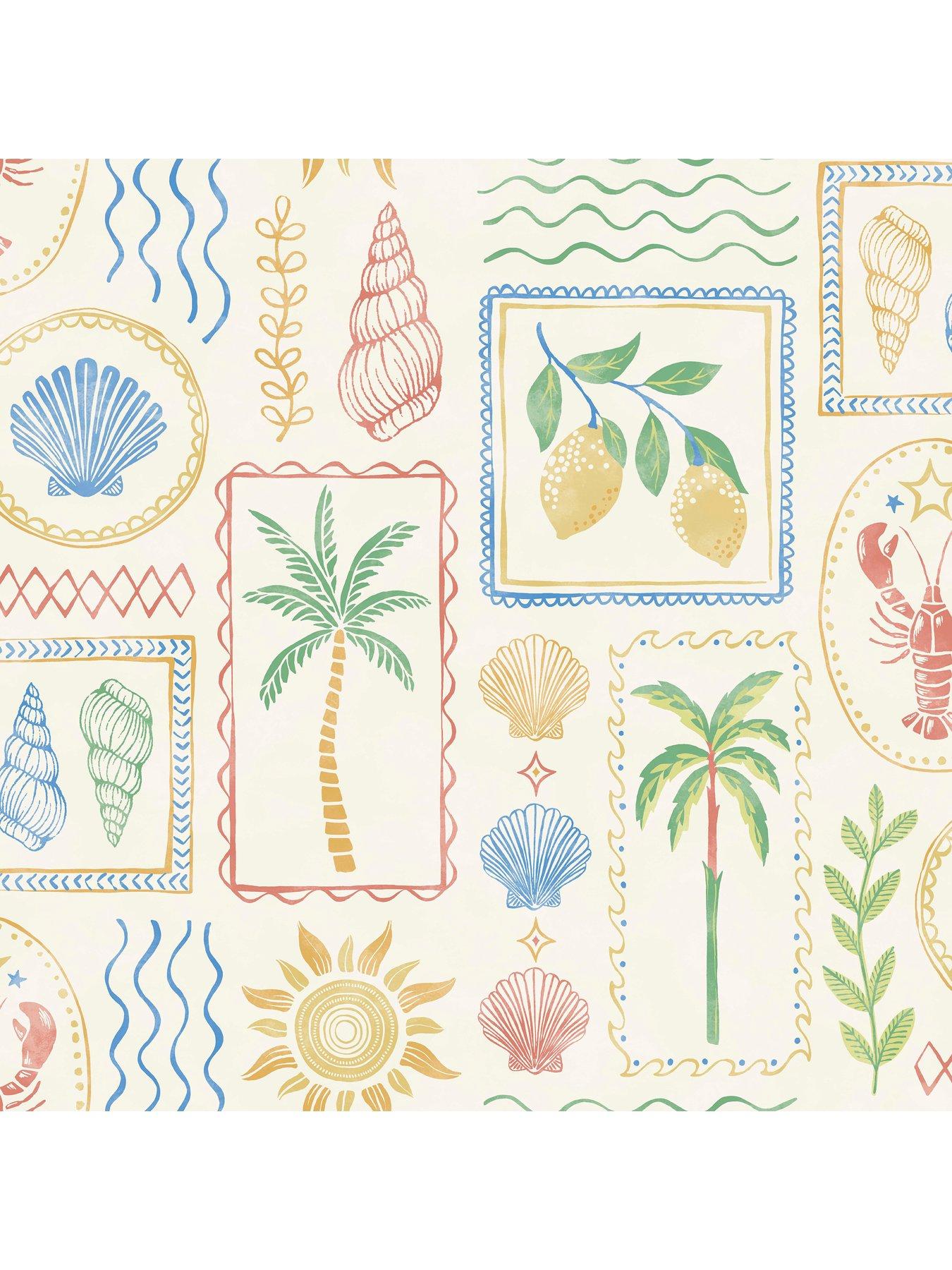  image of the-very-collection-seaside-patchwork-multi-wallpaper