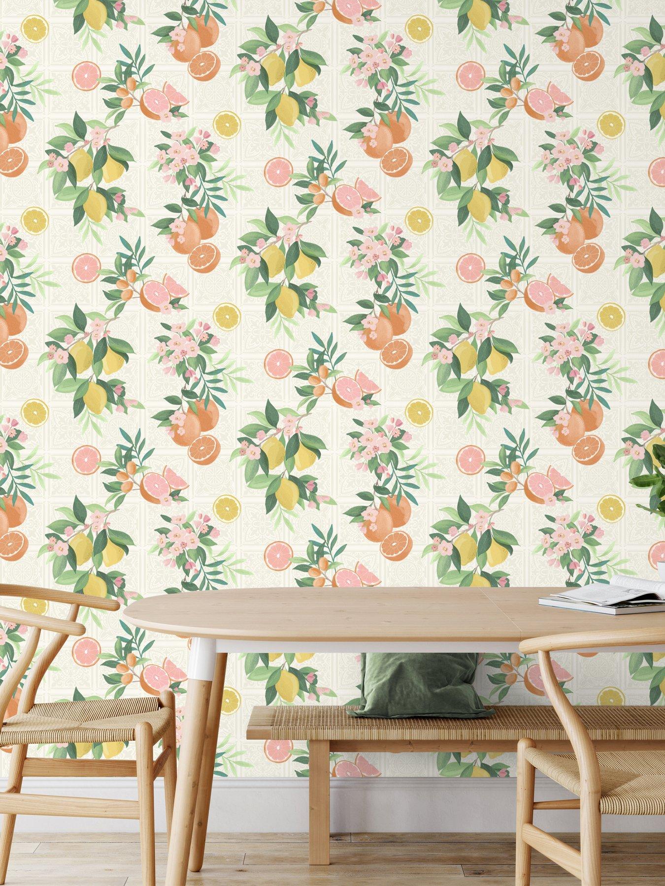 front image of the-very-collection-fruit-tile-multi-wallpaper
