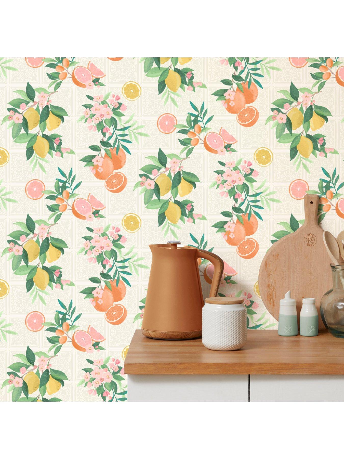  image of the-very-collection-fruit-tile-multi-wallpaper