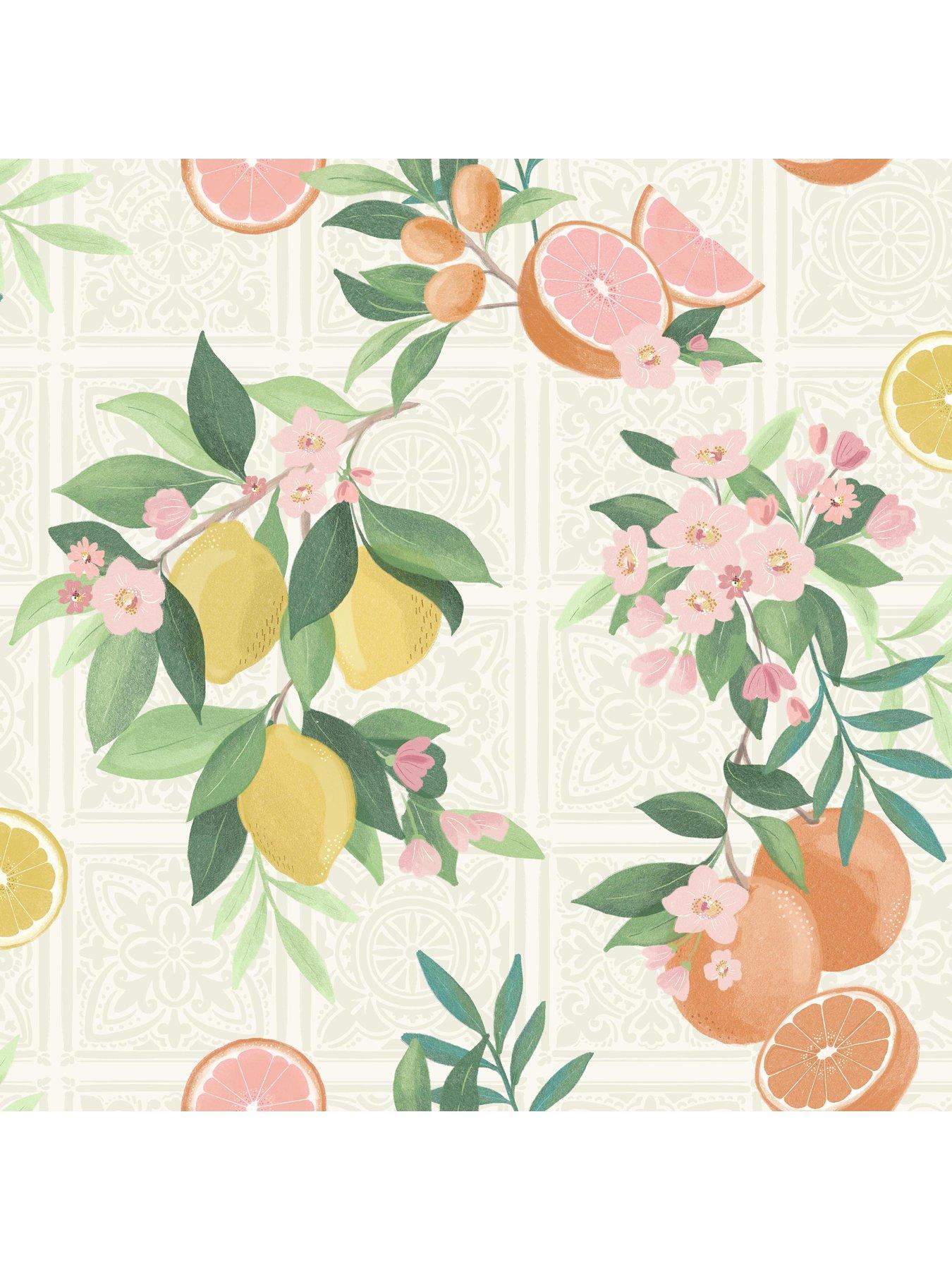  image of the-very-collection-fruit-tile-multi-wallpaper