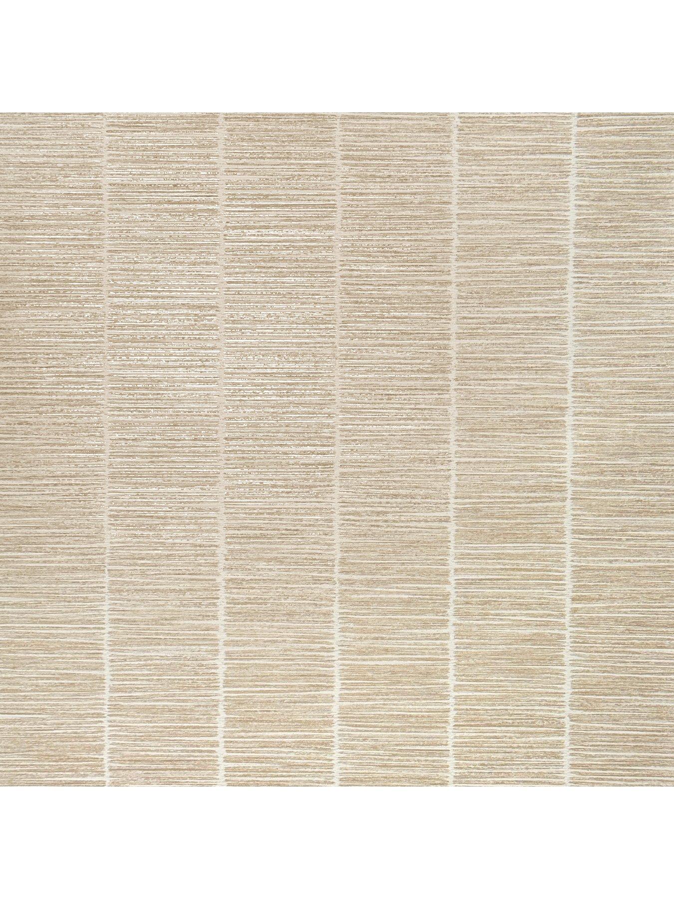Image 3 of 3 of The Very Collection Textured Stripe-Tanzine Brown Wallpaper