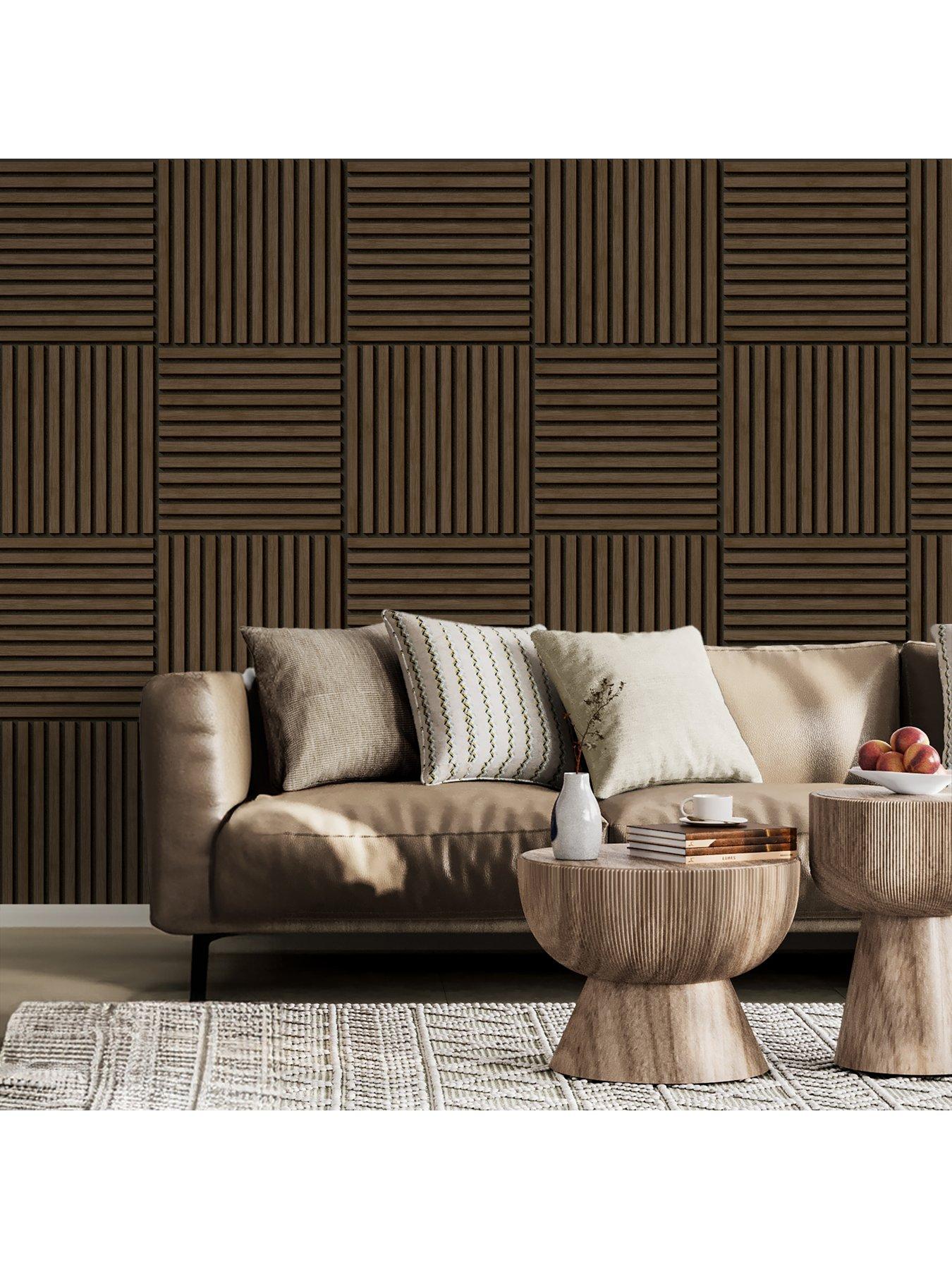  image of the-very-collection-acoustic-squares-mural--walnut