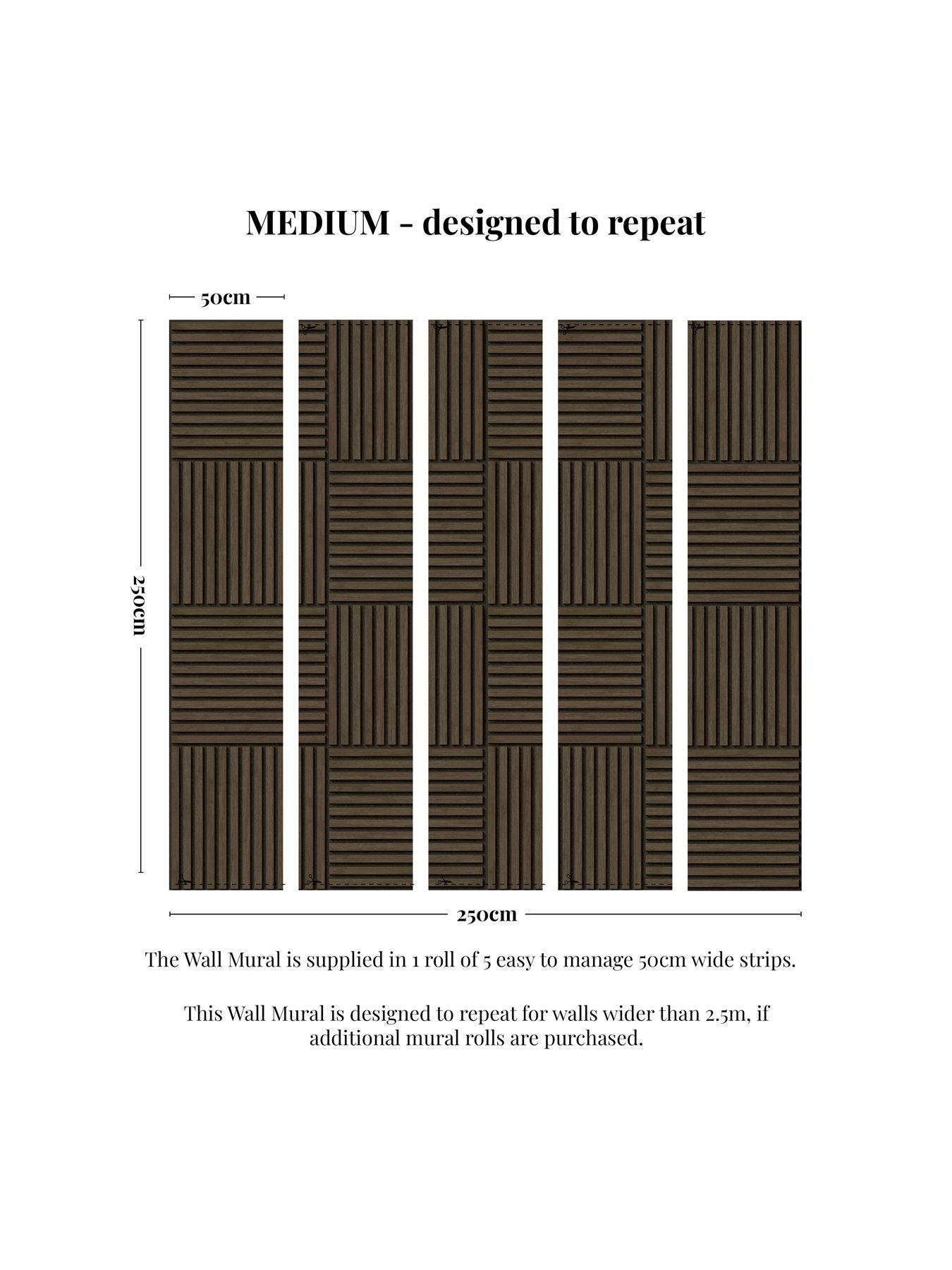 Image 3 of 4 of The Very Collection Acoustic squares Mural- Walnut