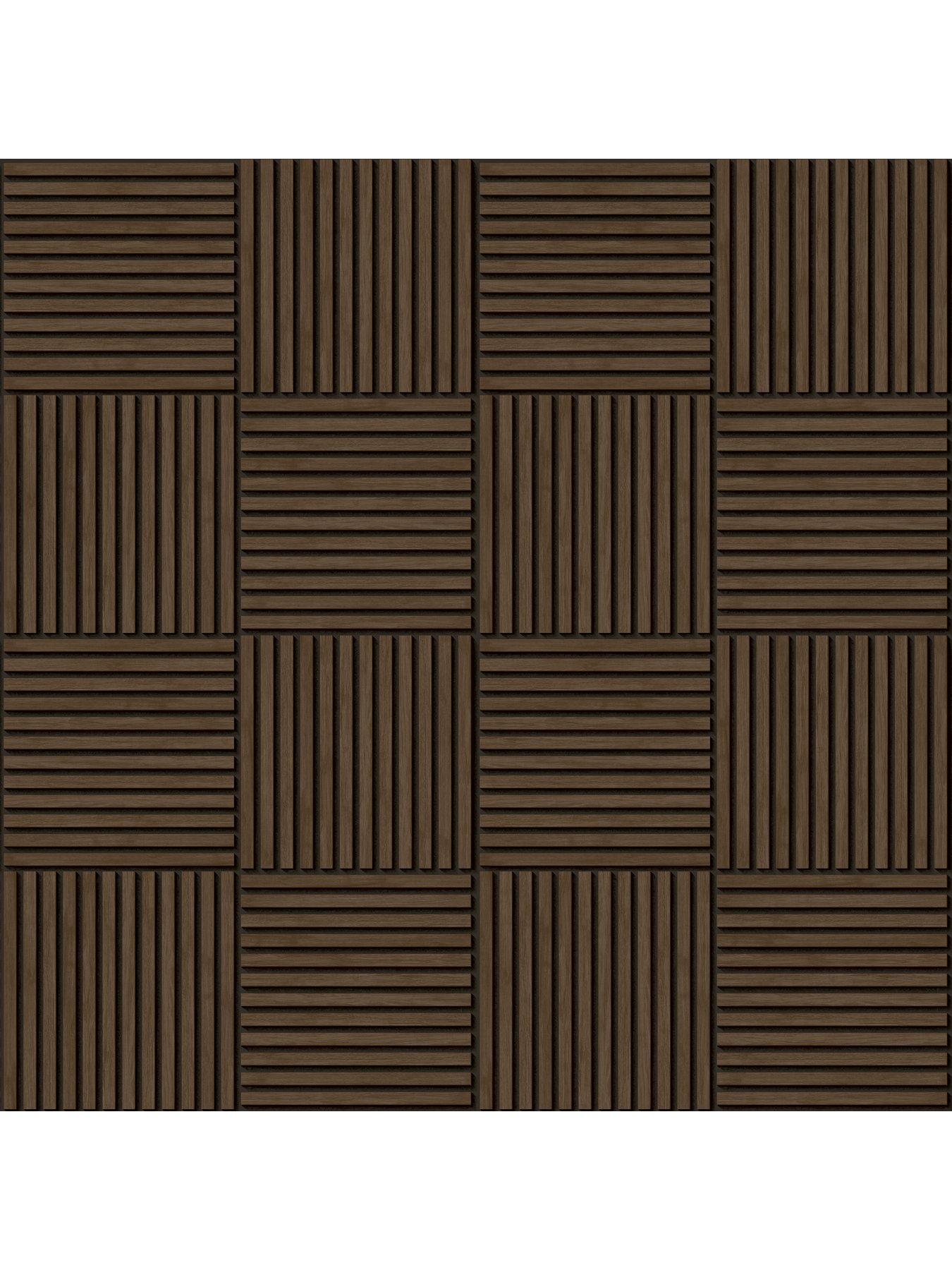 Image 4 of 4 of The Very Collection Acoustic squares Mural- Walnut