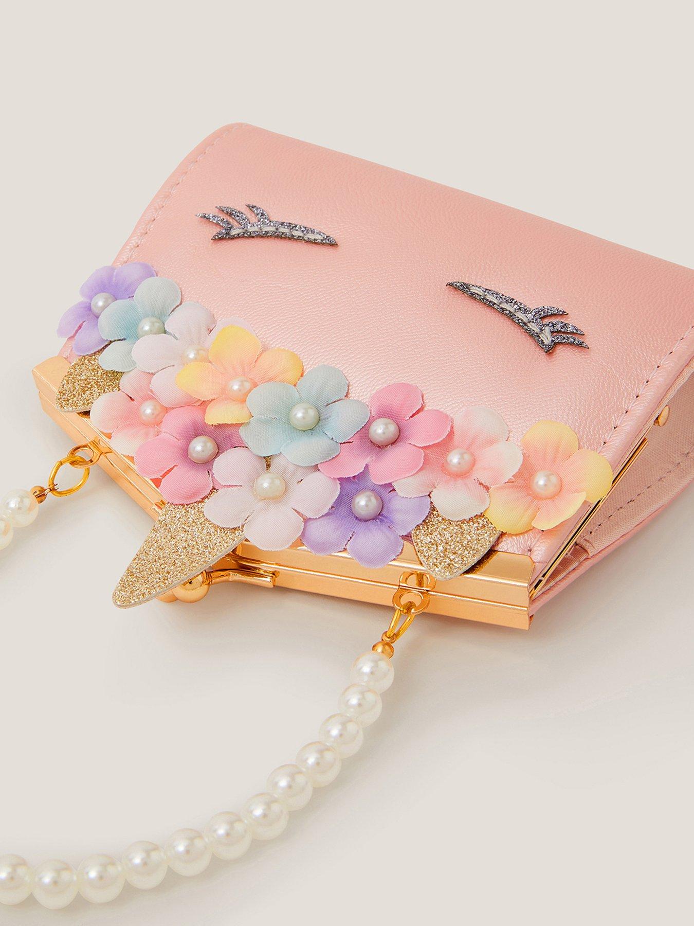 Image 3 of 4 of Monsoon Girls Flower Unicorn Frame Bag - Multi