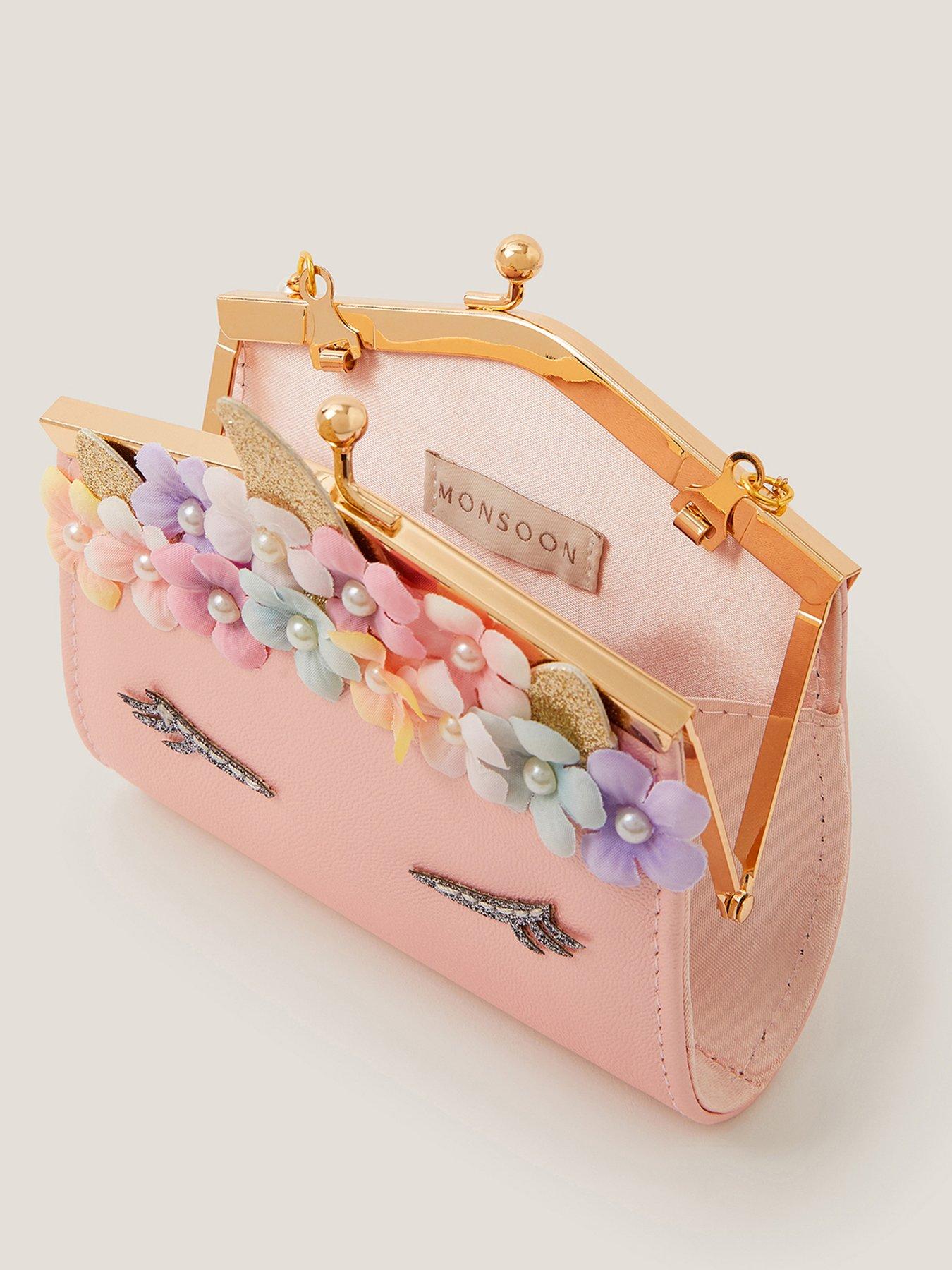 Image 4 of 4 of Monsoon Girls Flower Unicorn Frame Bag - Multi