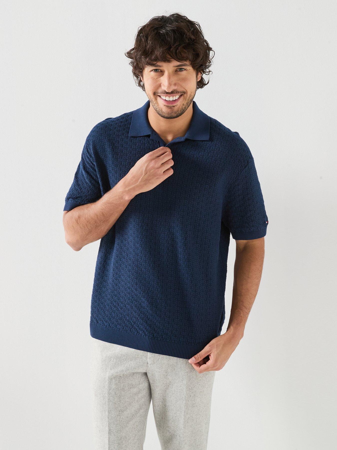Tommy Hilfiger Washed Structured Polo Shirt - Carbon Navy