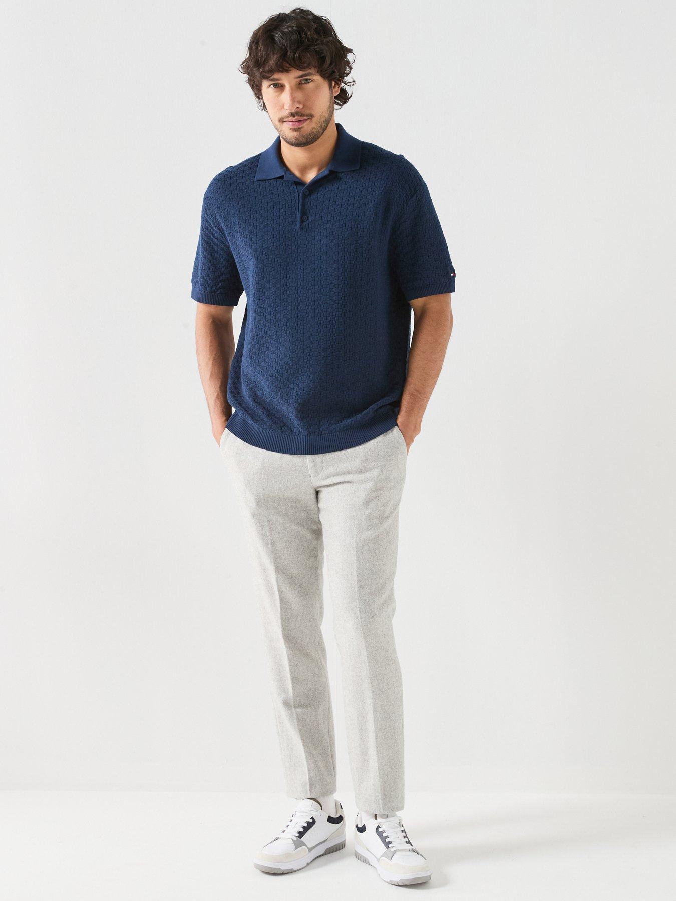 Image 3 of 6 of Tommy Hilfiger Washed Structured Polo Shirt - Carbon Navy
