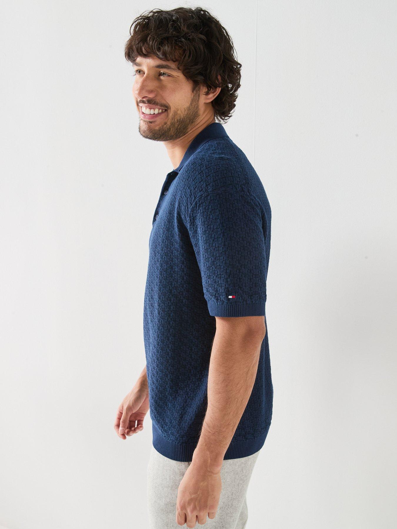 Image 5 of 6 of Tommy Hilfiger Washed Structured Polo Shirt - Carbon Navy