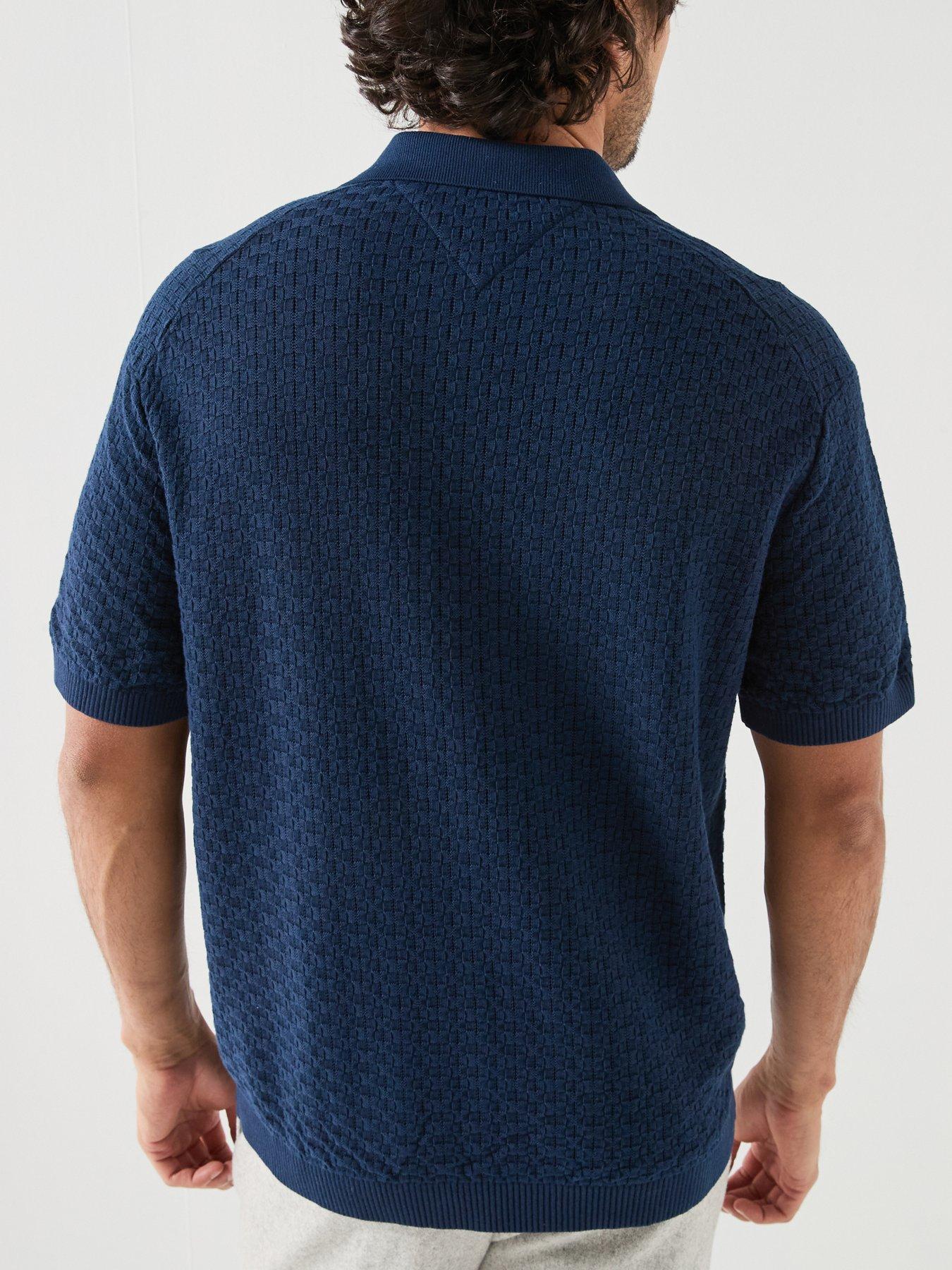 Image 6 of 6 of Tommy Hilfiger Washed Structured Polo Shirt - Carbon Navy