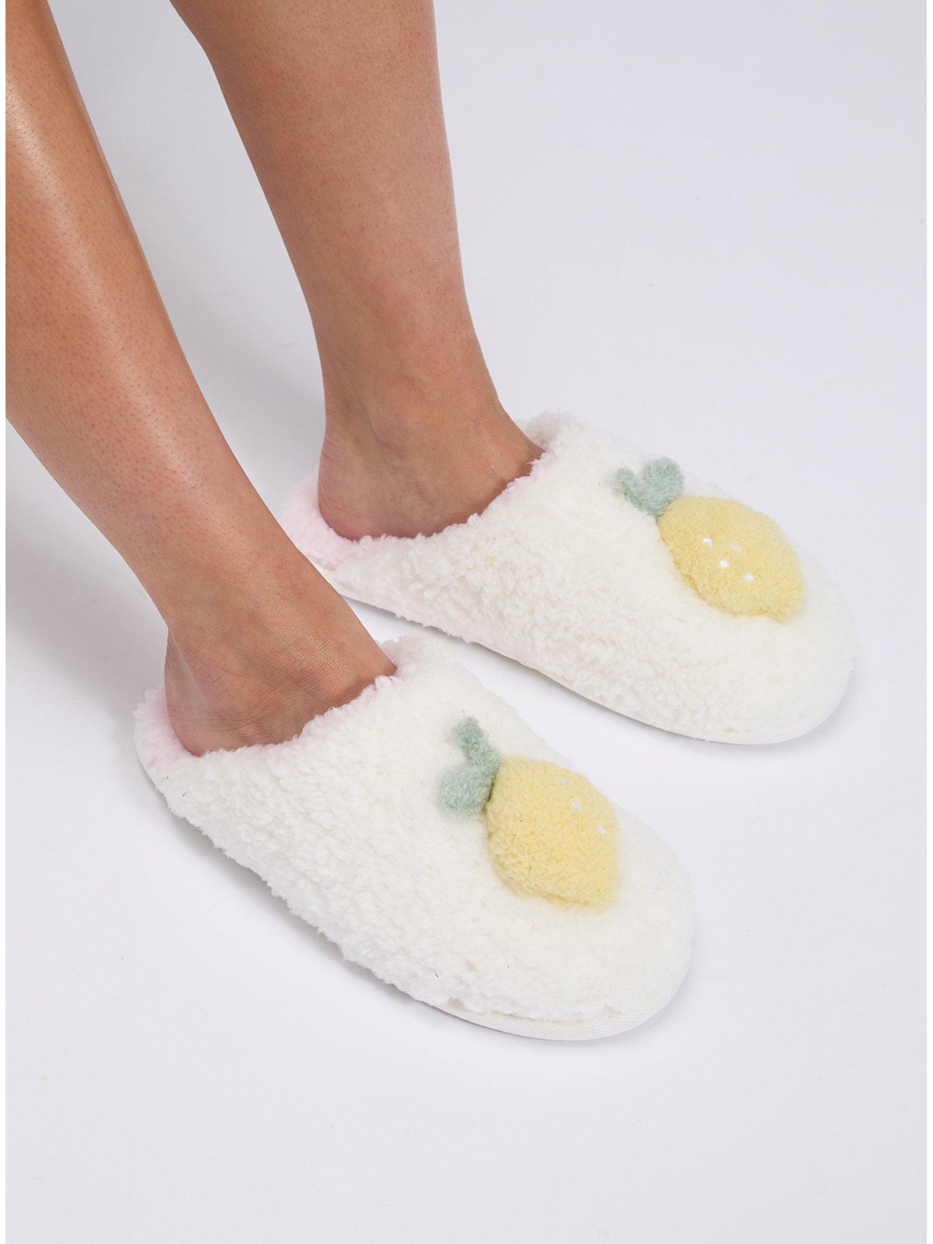 Image 5 of 5 of Boux Avenue Lemon Mule Slippers - Ivory Mix