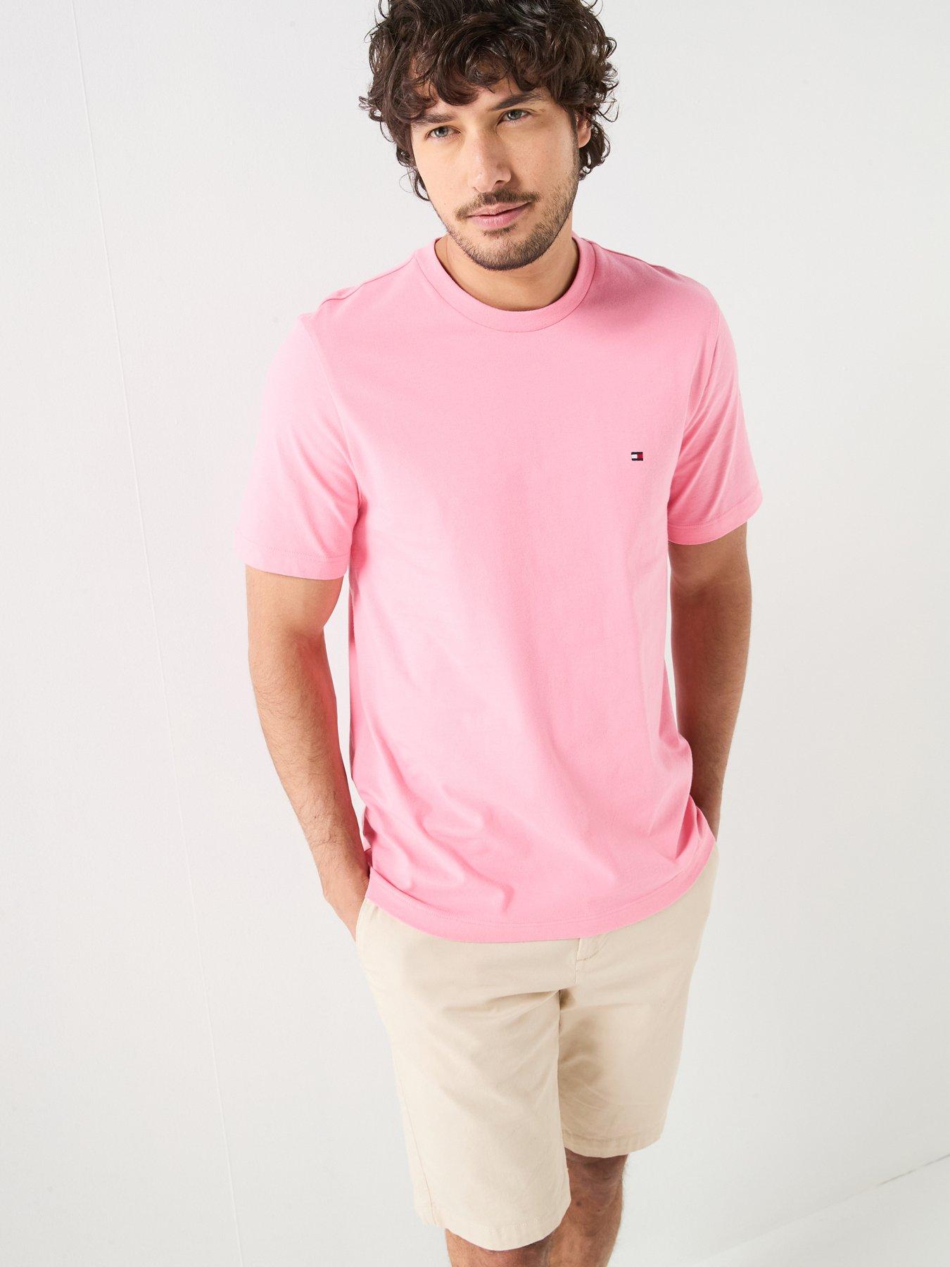 Tommy Hilfiger Regular Fit Essential Flag T-Shirt - Pink