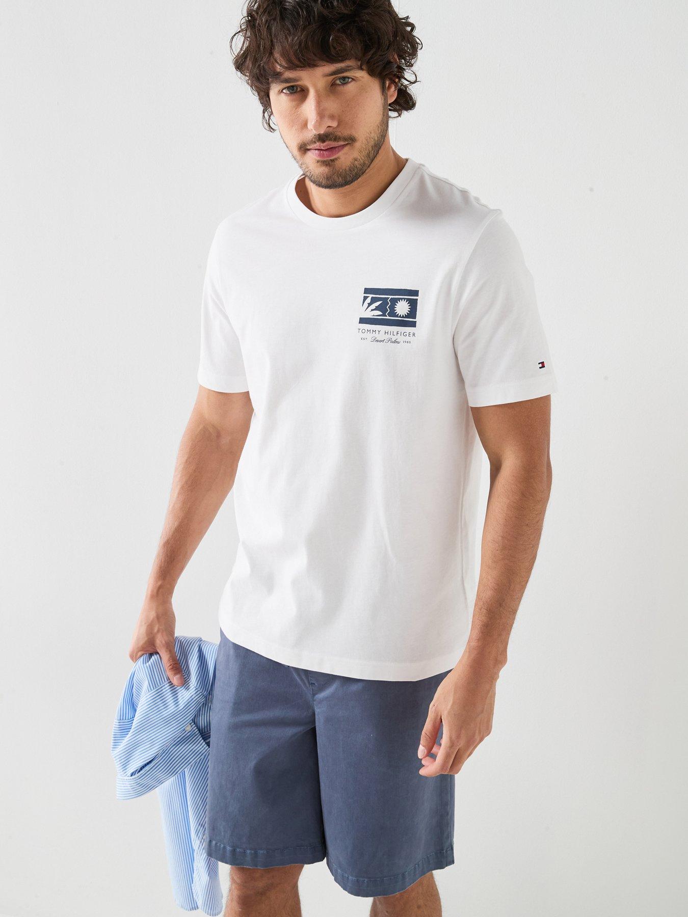 Tommy Hilfiger Small Sun Flag Logo T-Shirt - White