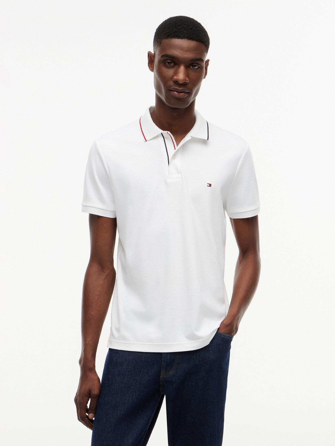 Tommy Hilfiger Liquid Cotton Tipped Polo Shirt - White