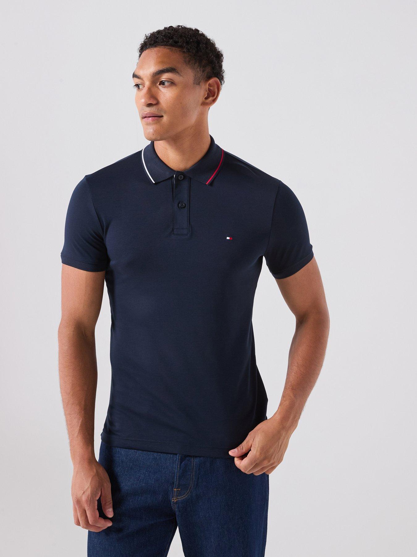 Tommy Hilfiger Liquid Cotton Tipped Polo Shirt - Navy