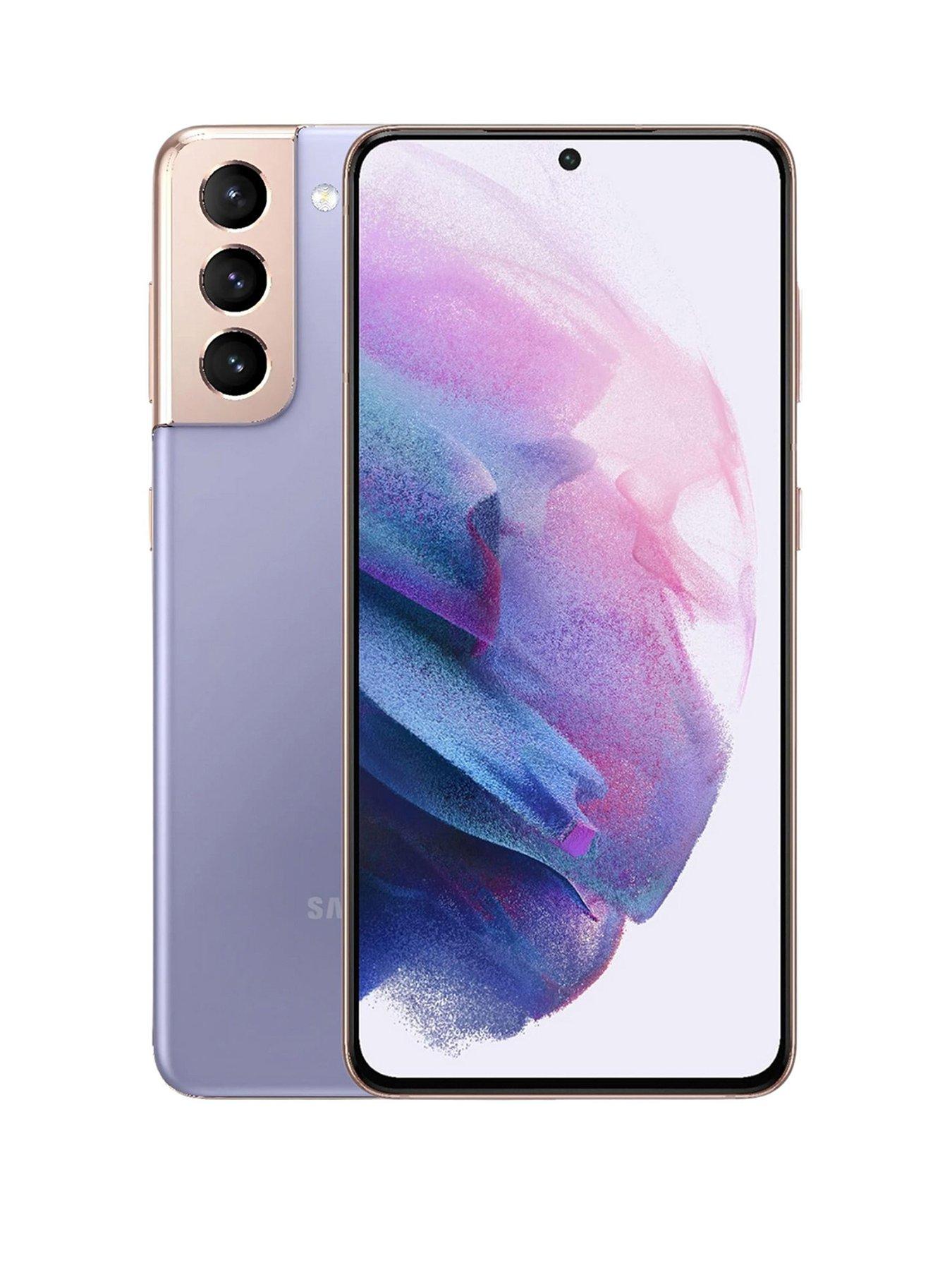 front image of refurbished-samsung-s21-5g-128gb-violet-pristine-condition
