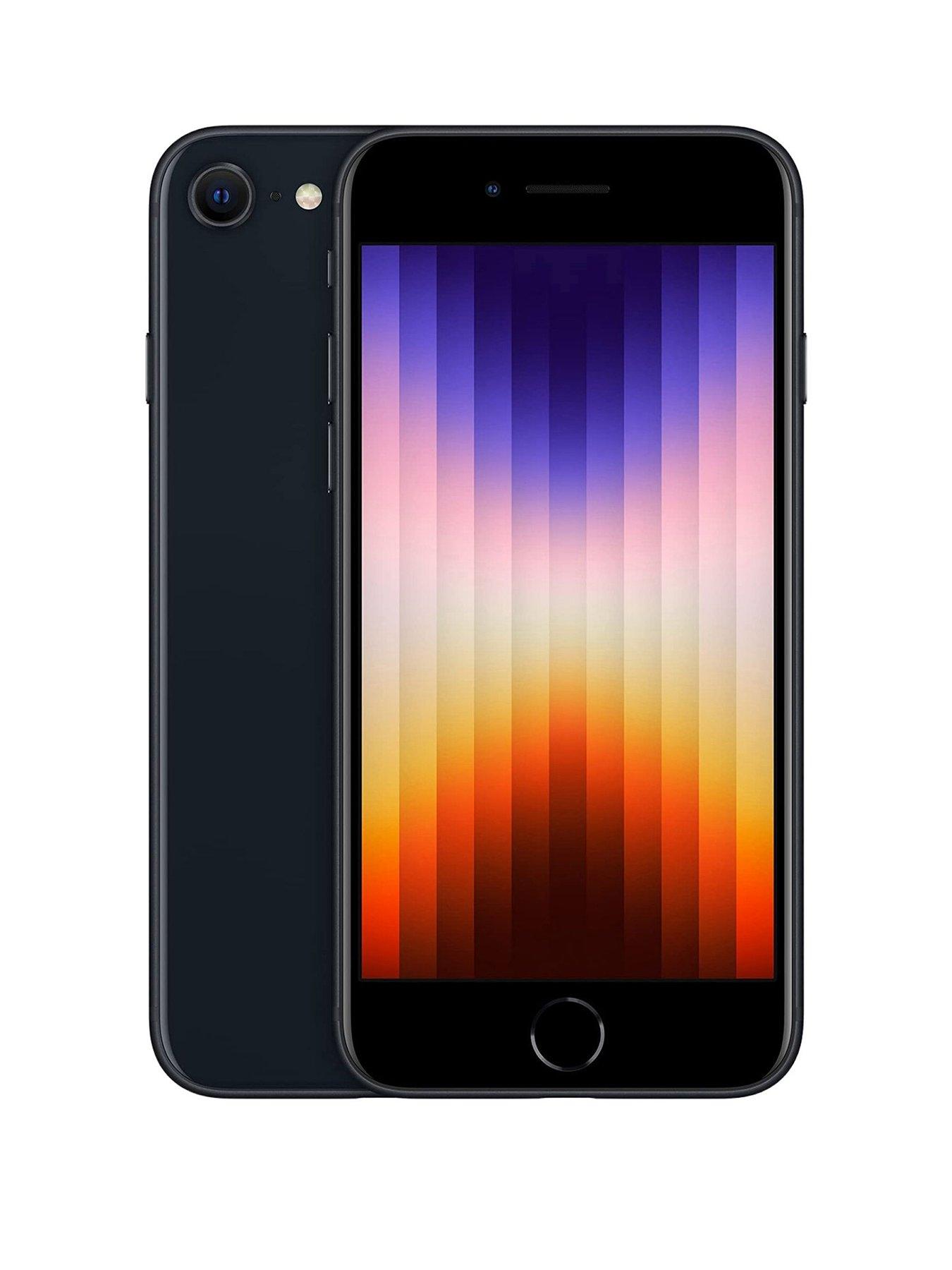 front image of refurbished-apple-iphone-se-2022-64gb-black-pristine-condition