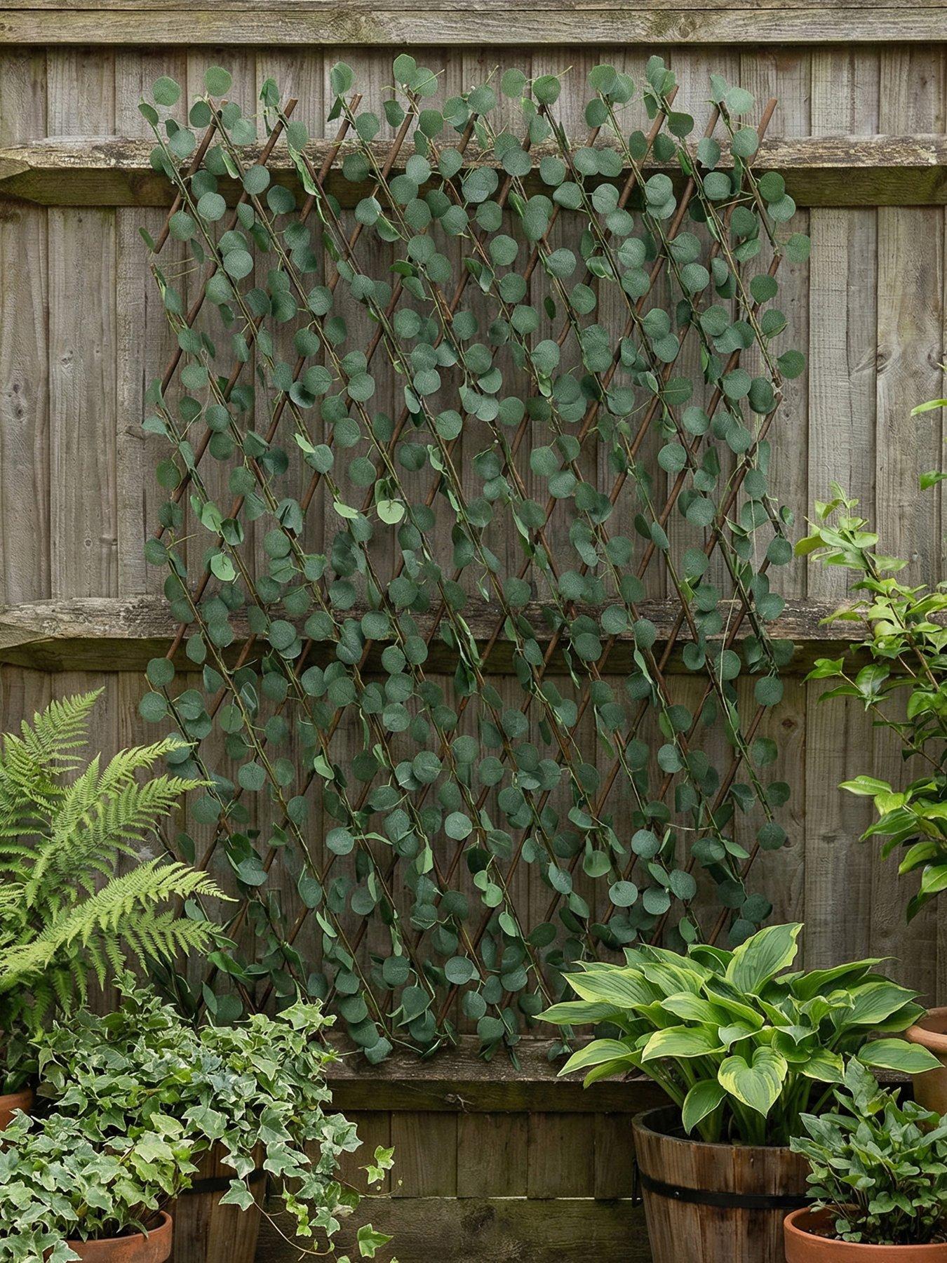Scottish Everlastings 170X90Cm Eucalyptus Trellis With Solar Lights