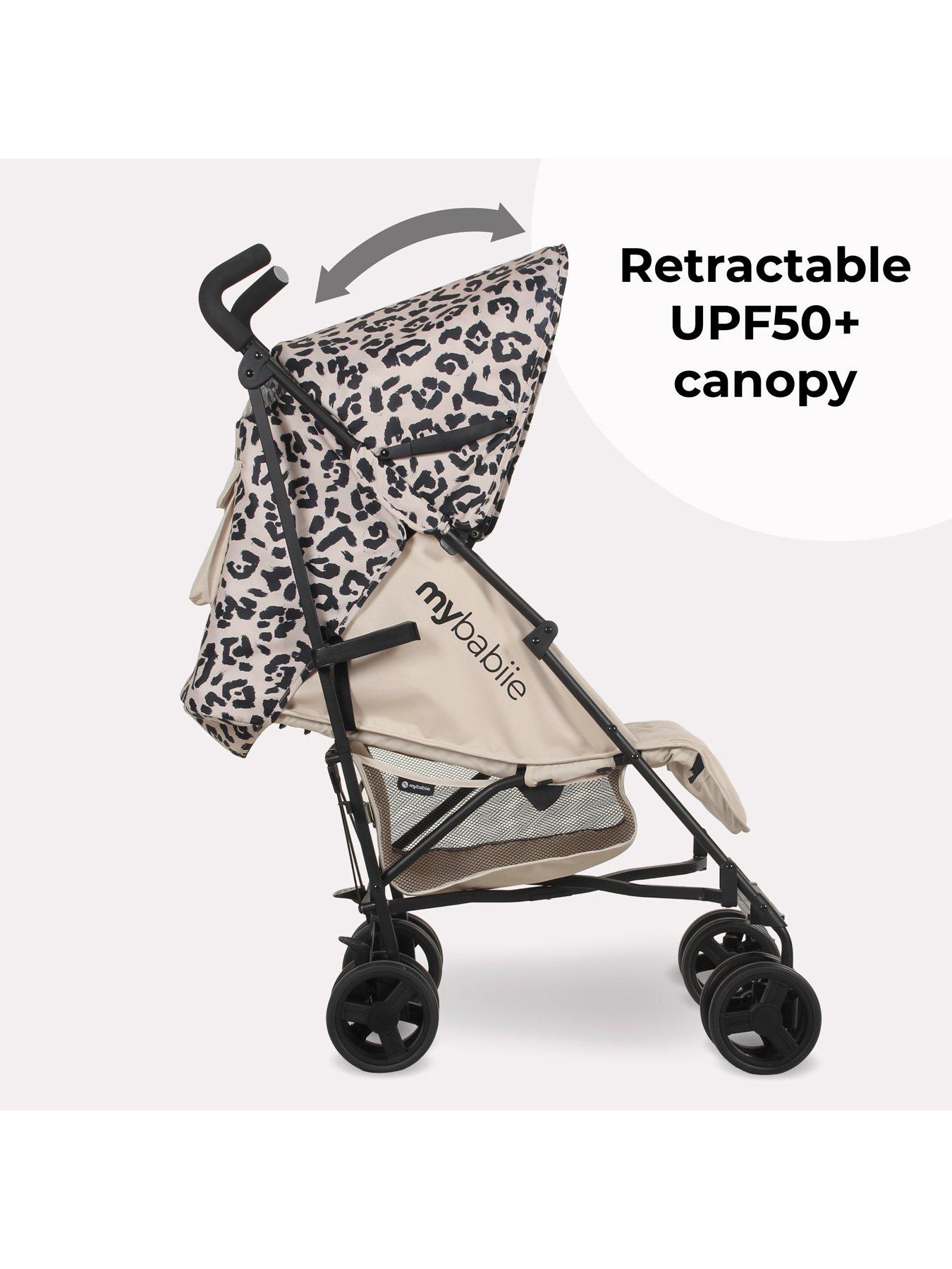  image of my-babiie-mb01-lightweight-stroller-fawn-leopard