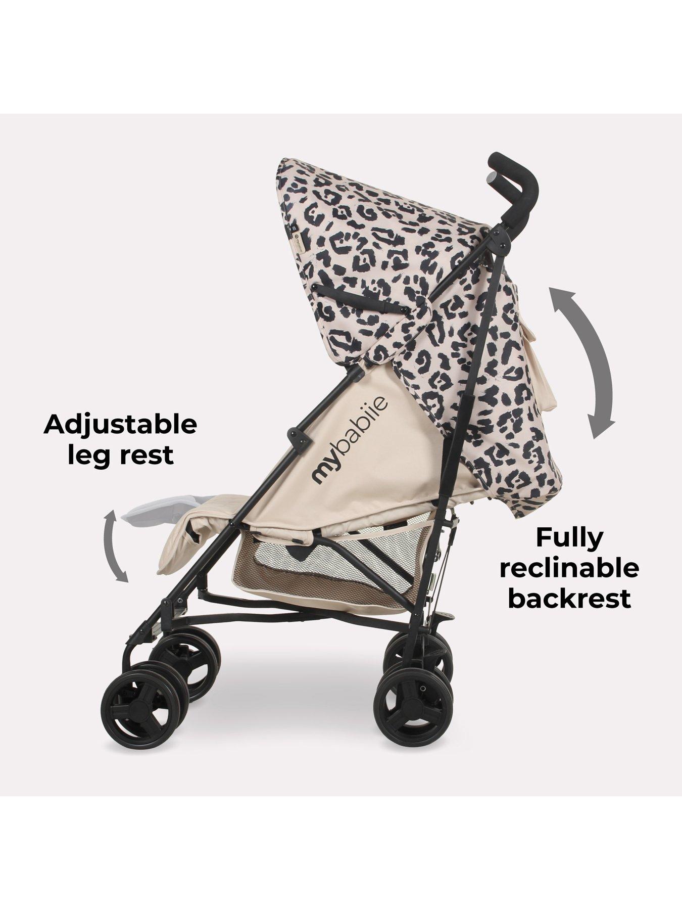  image of my-babiie-mb01-lightweight-stroller-fawn-leopard