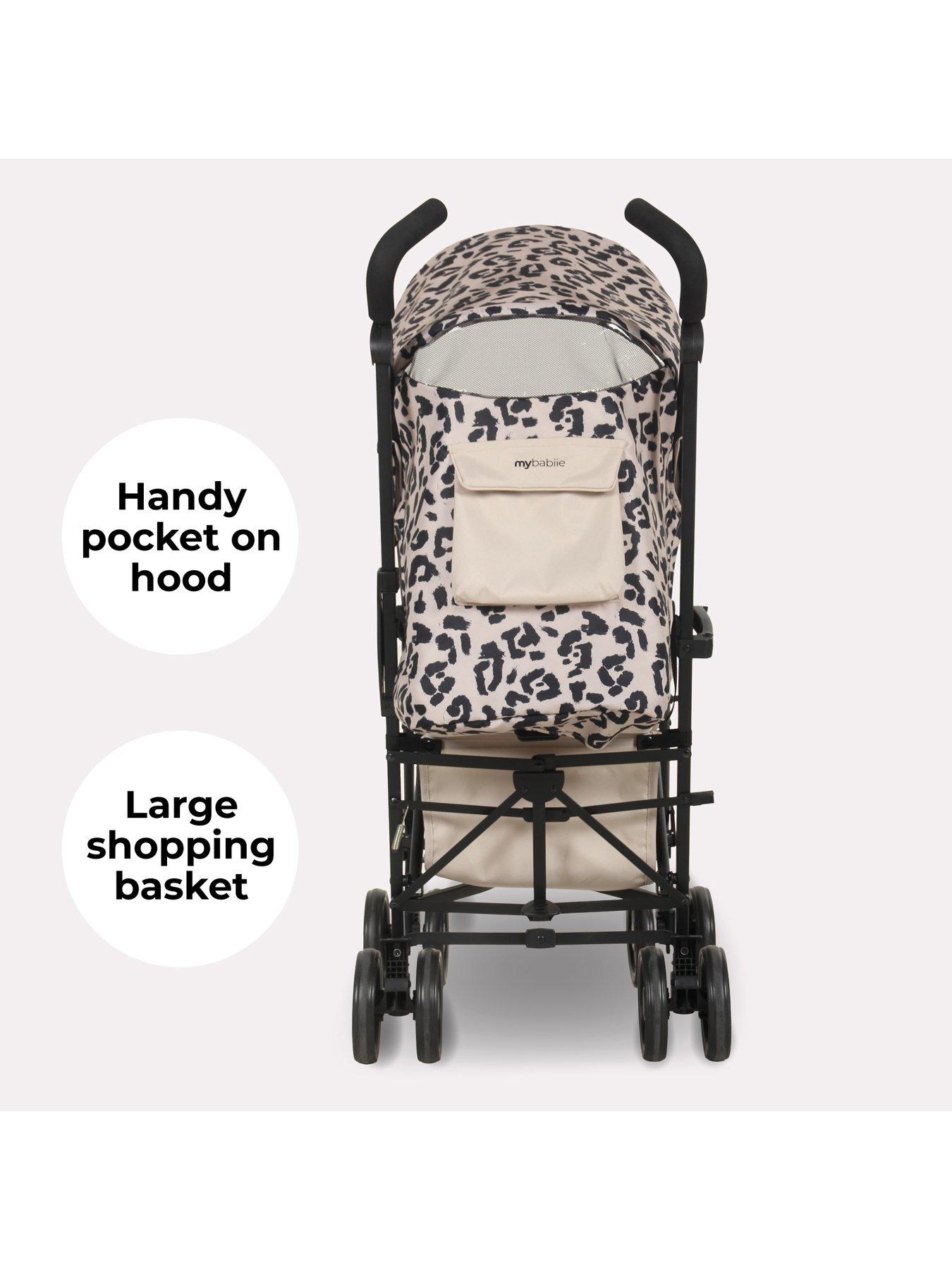  image of my-babiie-mb01-lightweight-stroller-fawn-leopard