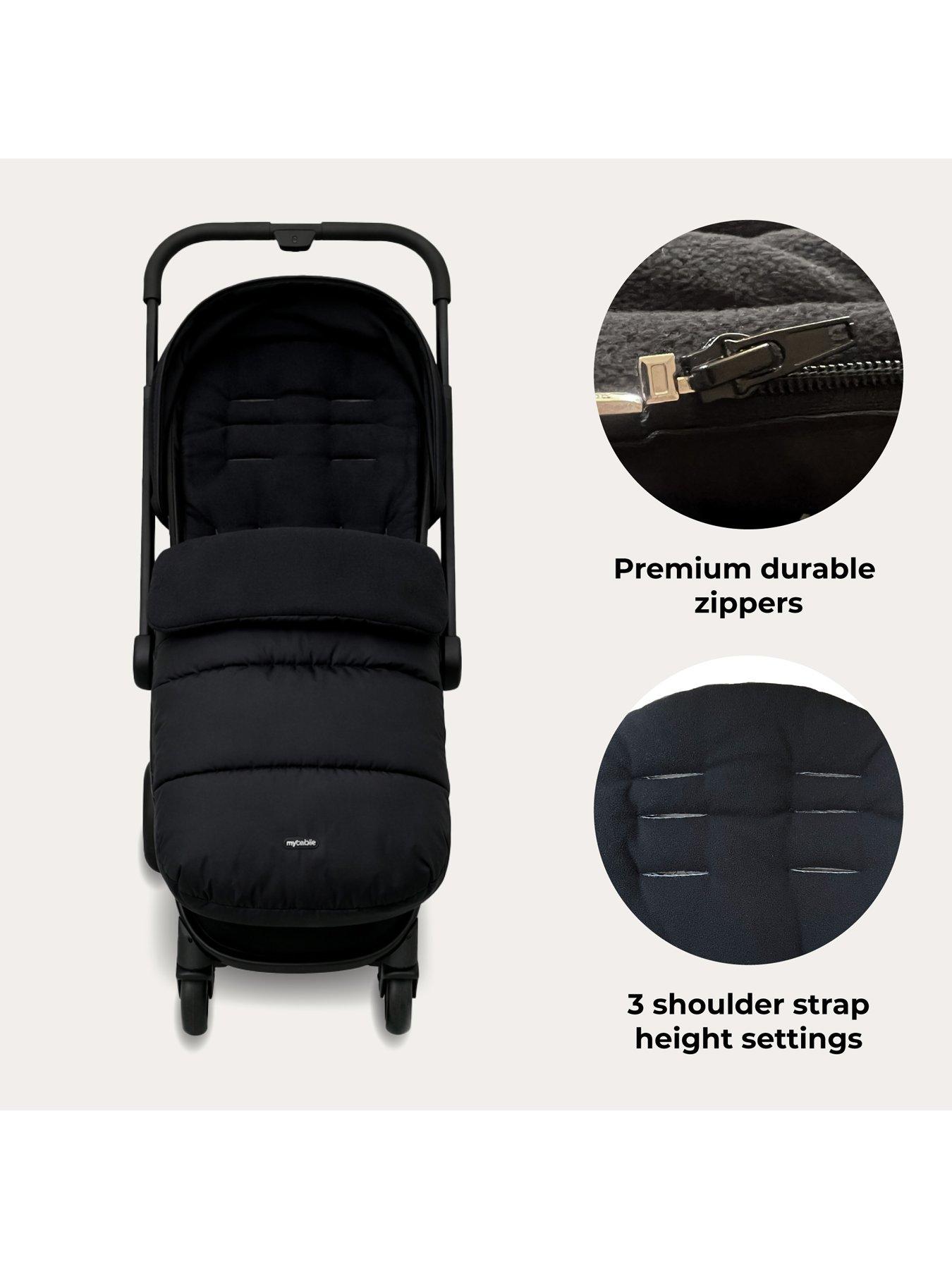  image of my-babiie-universal-footmuff-black