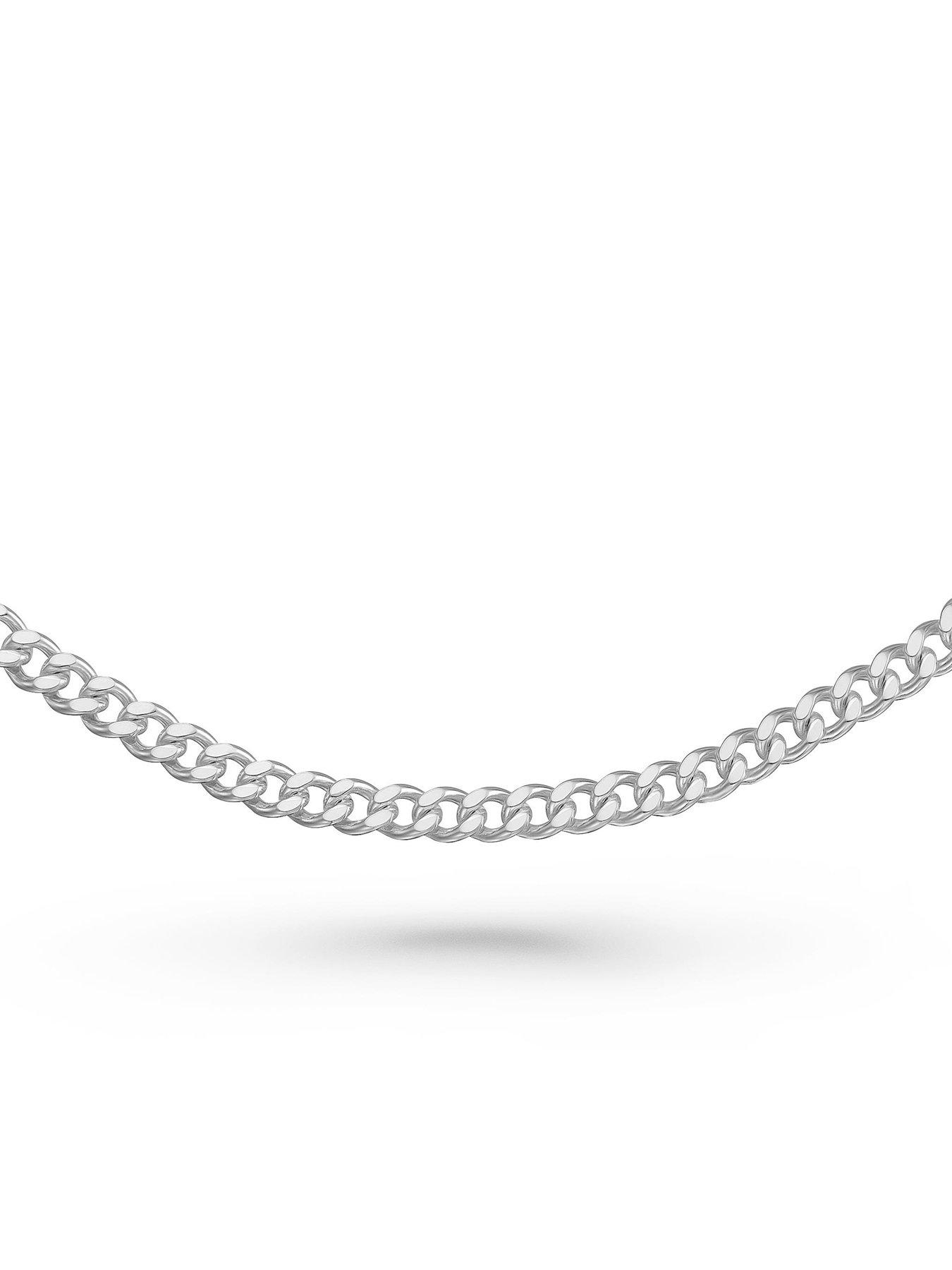  image of beaverbrooks-silver-curb-mens-bracelet