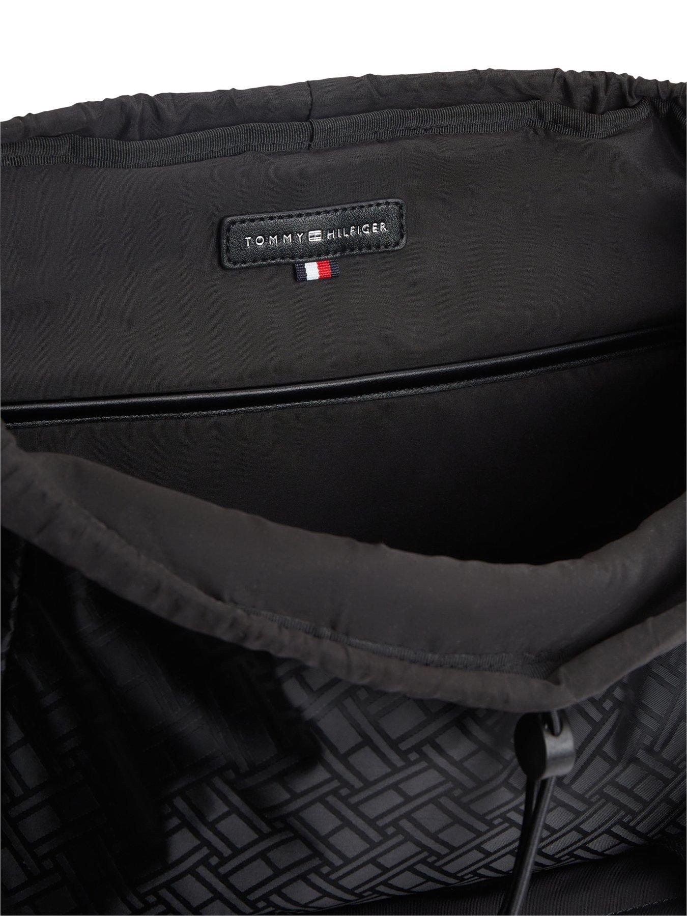 Image 4 of 5 of Tommy Hilfiger Nylon Jacquard Flap Backpack - Black