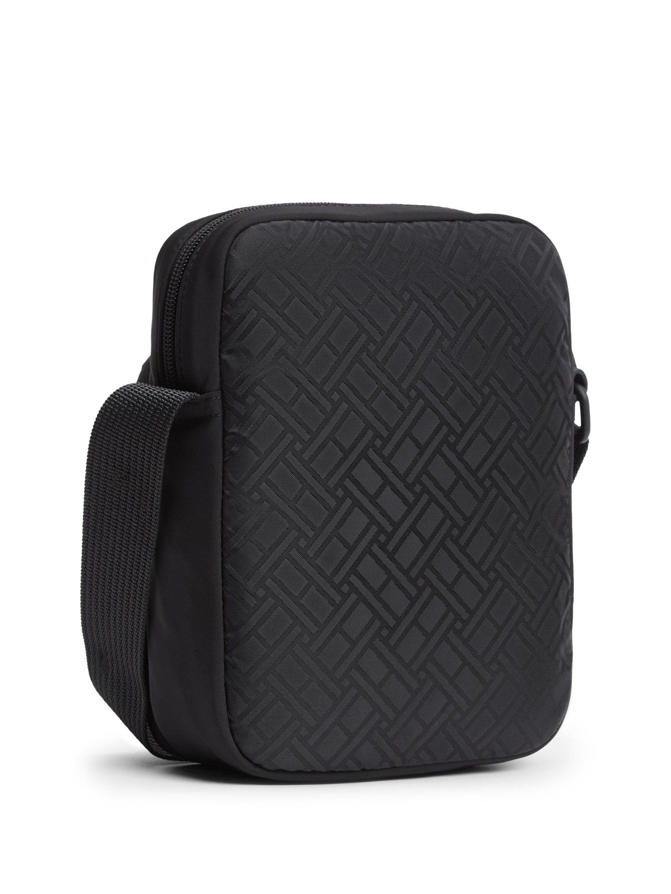 Image 4 of 5 of Tommy Hilfiger Nylon Jacquard Mini Reporter Bag - Black