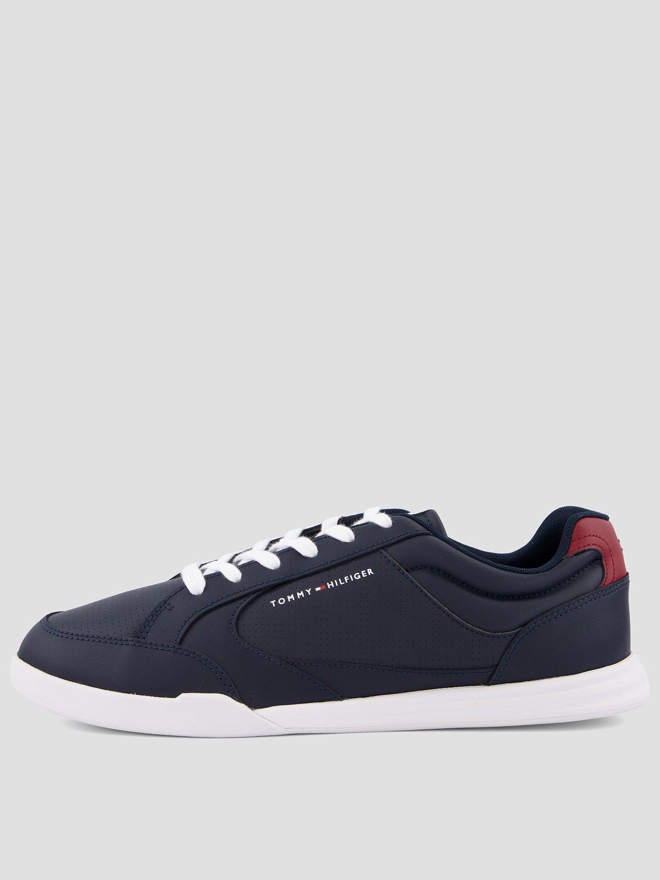 Tommy Hilfiger Lo Profile Leather Trainers - Navy