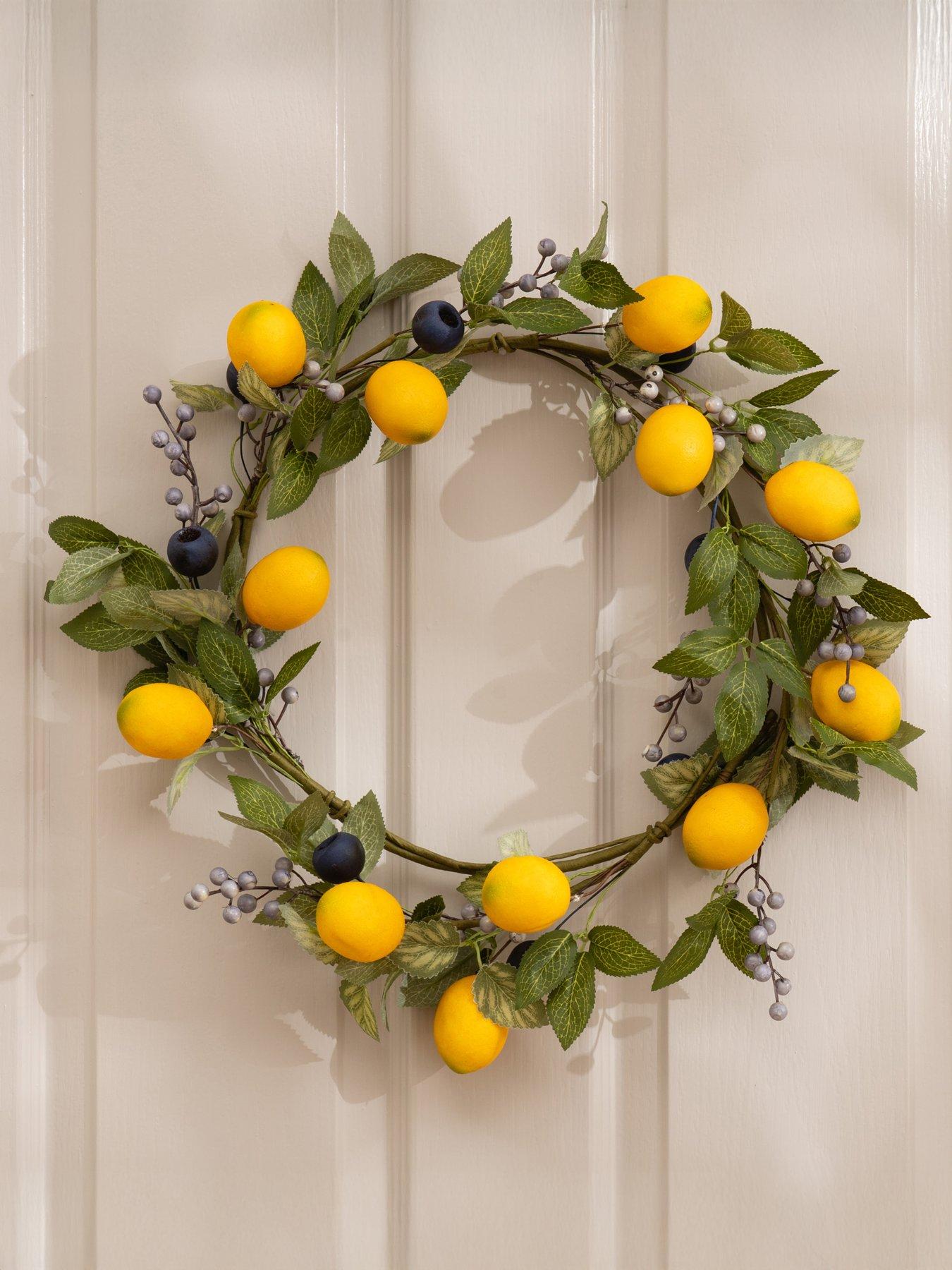 Image 1 of 3 of Scottish Everlasting Lemon &amp; Berry Wreath
