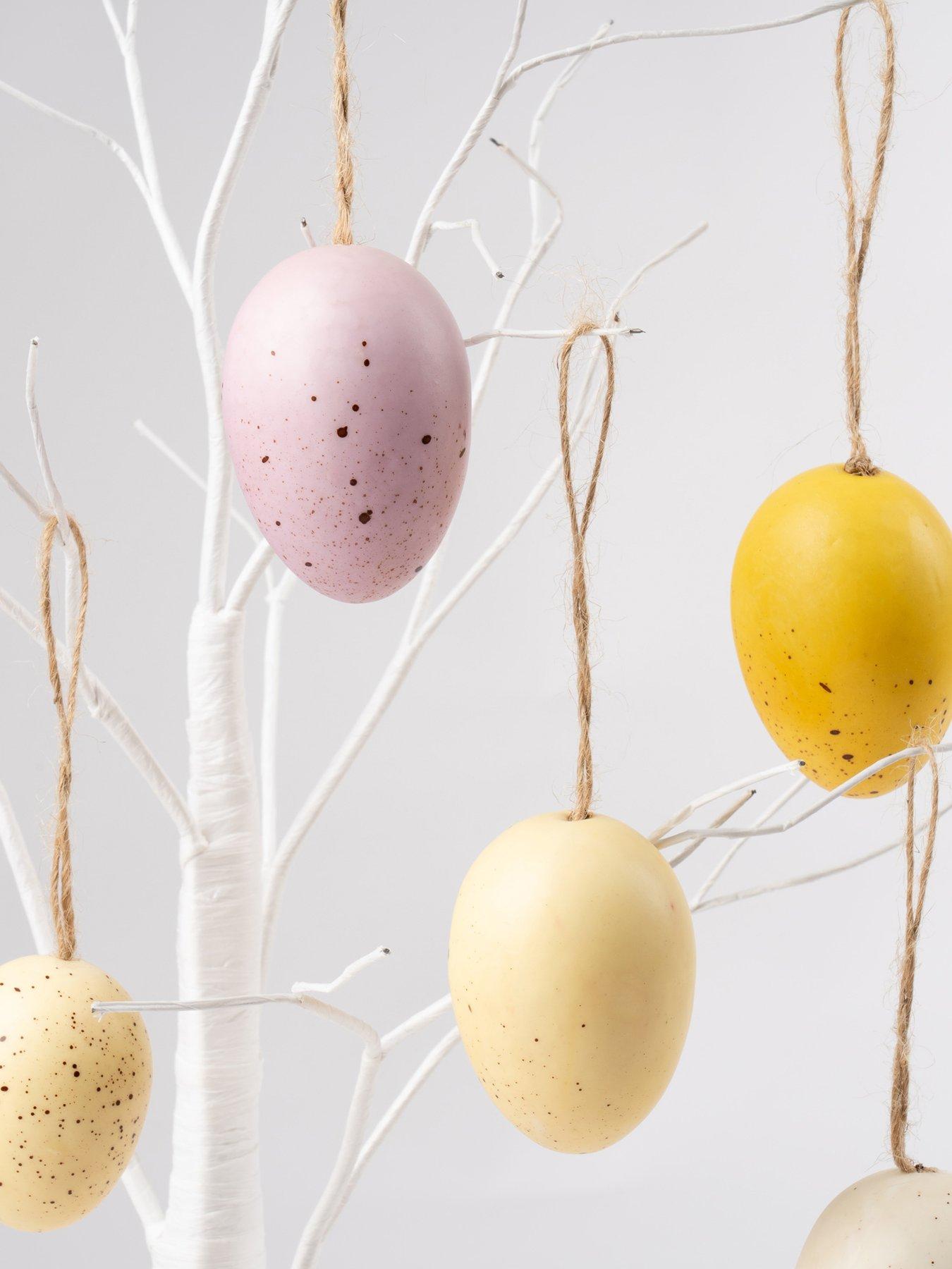 Image 3 of 3 of Scottish Everlasting White Twig Tree With Hanging Eggs