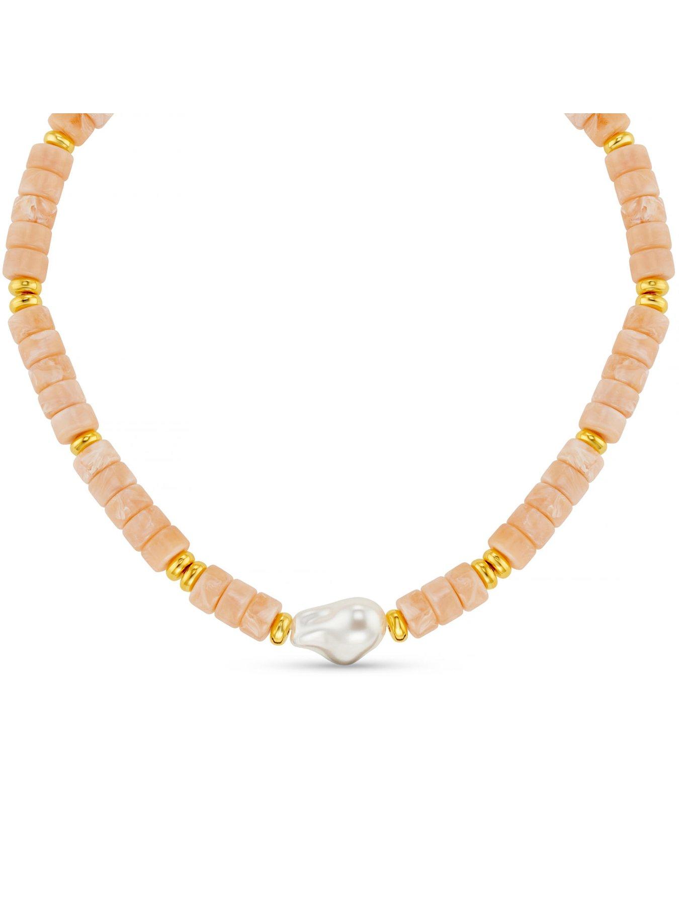  image of orelia-statement-pearl-bead-necklace