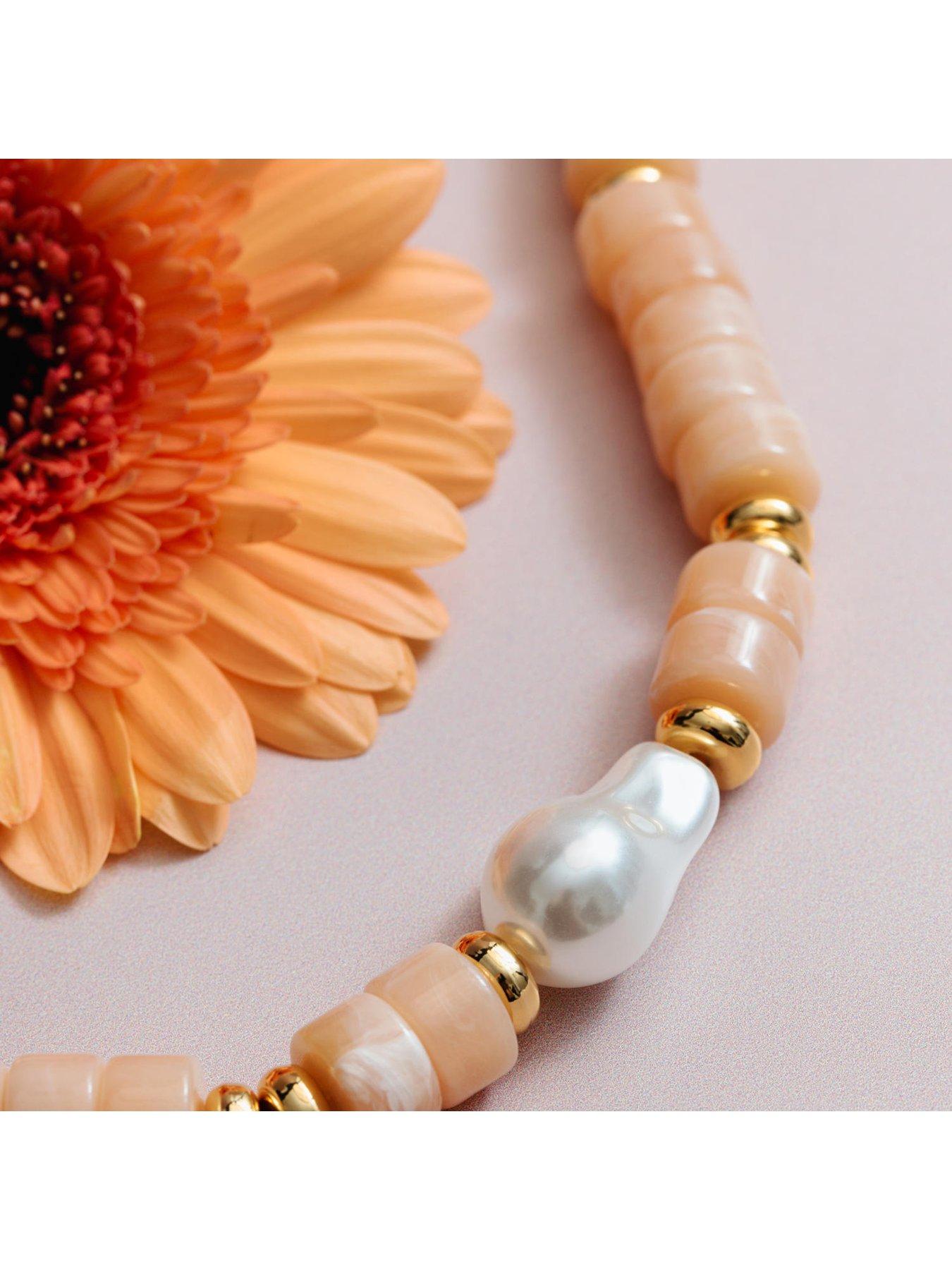  image of orelia-statement-pearl-bead-necklace