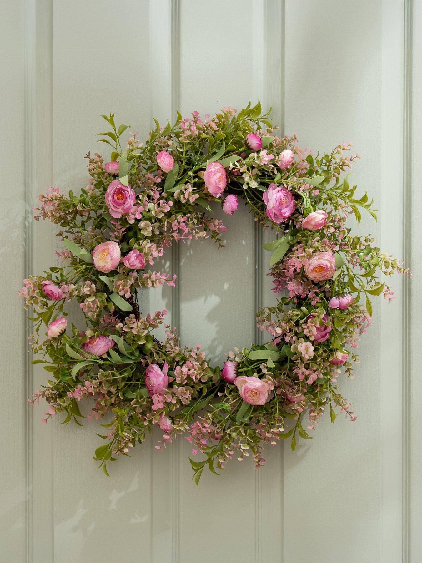Scottish Everlasting Pink Rannunculus Wreath