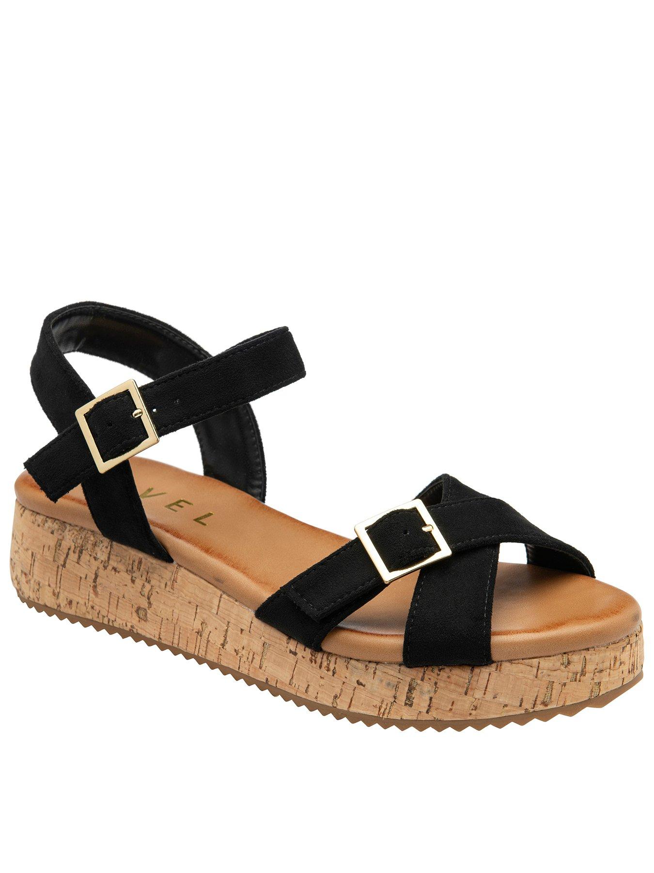 Ravel Eals Ankle Strap Wedge - Black