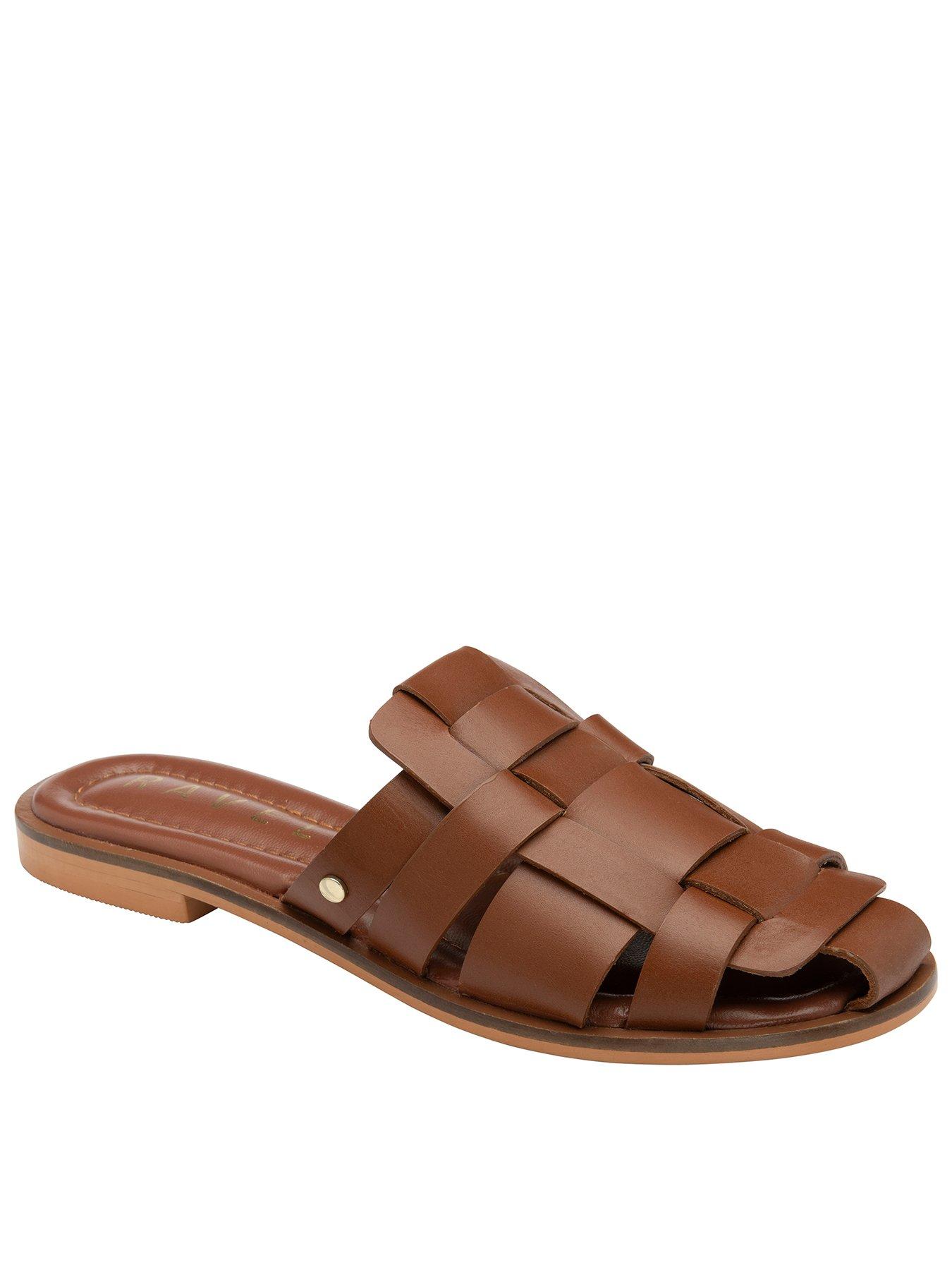 Ravel Mitford Closed Toe Weave Mule Sandal - Tan