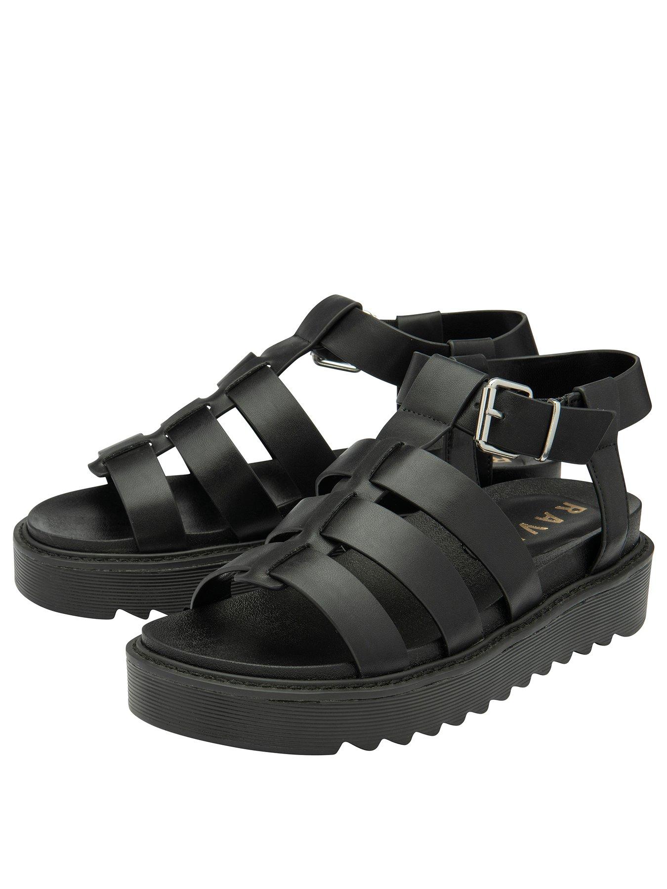 Image 2 of 4 of Ravel Oakley Platform Gladiator Sandal - Black
