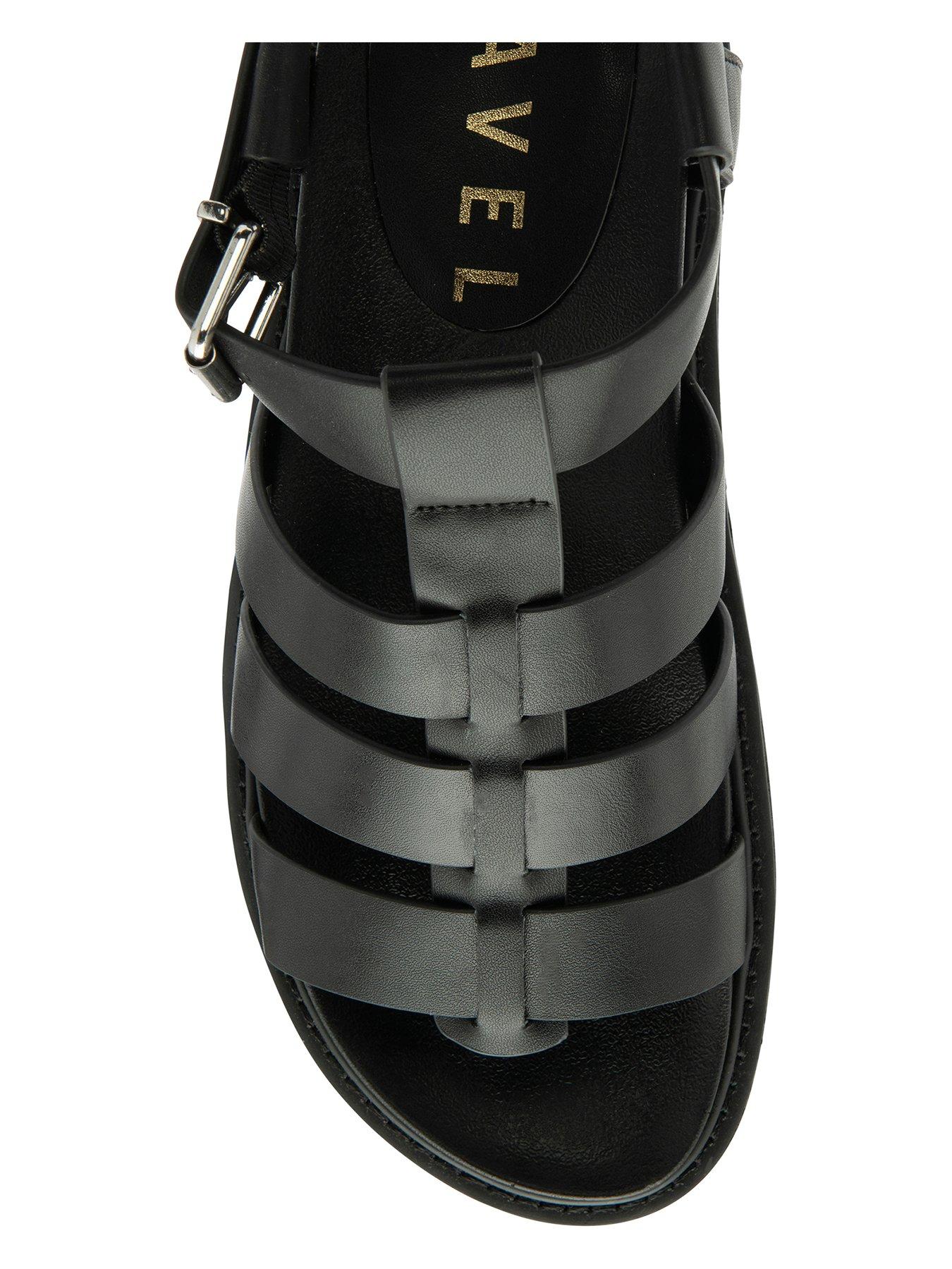 Image 4 of 4 of Ravel Oakley Platform Gladiator Sandal - Black