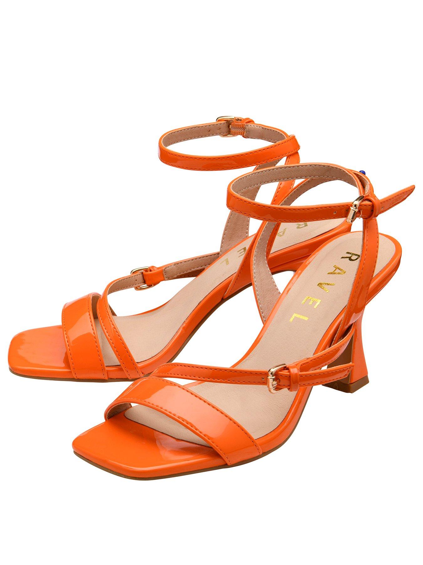 Image 2 of 4 of Ravel Arten Strap Heel - Orange