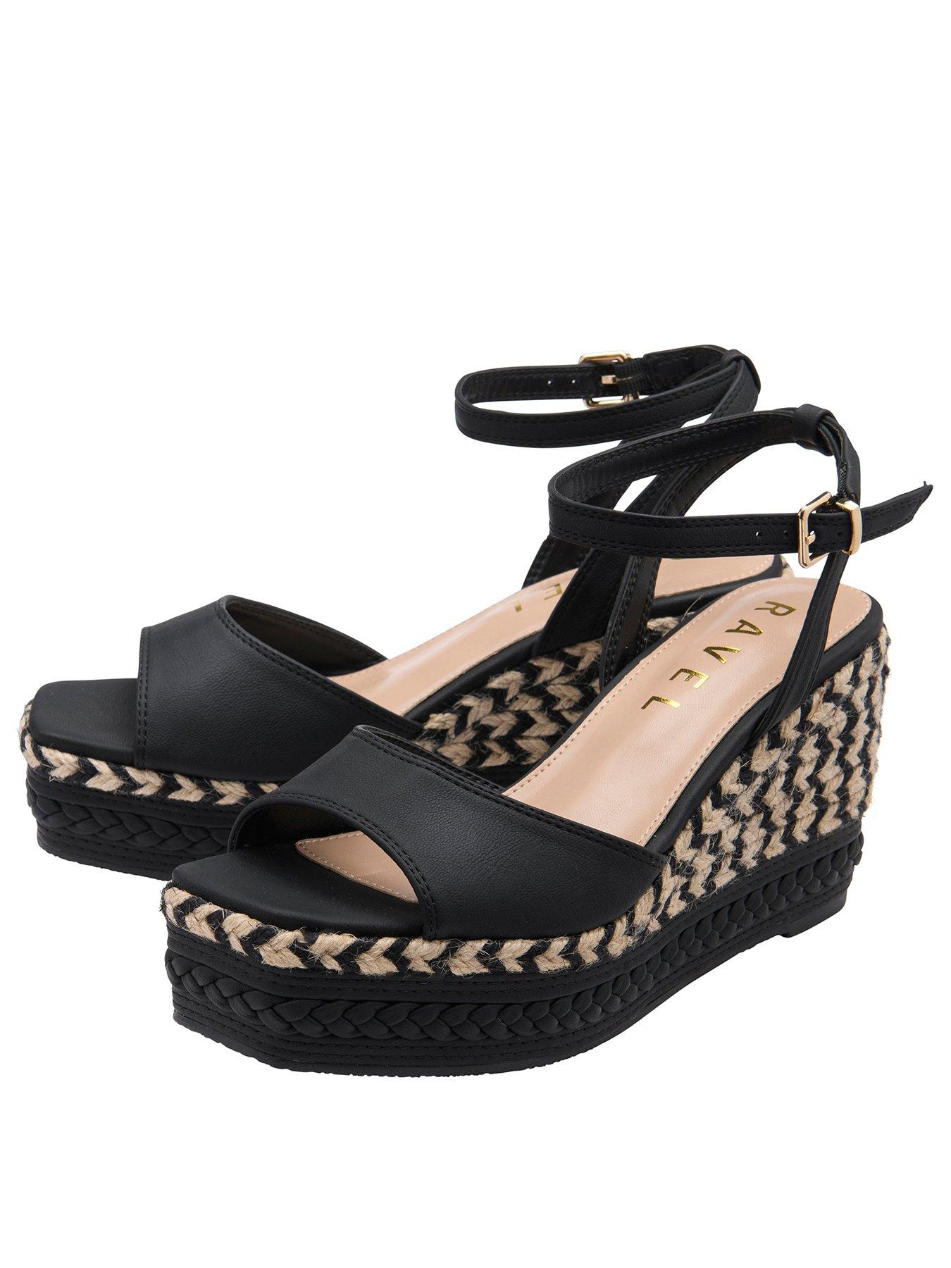 Image 2 of 4 of Ravel Canning Weave Wedge Sandal - Black
