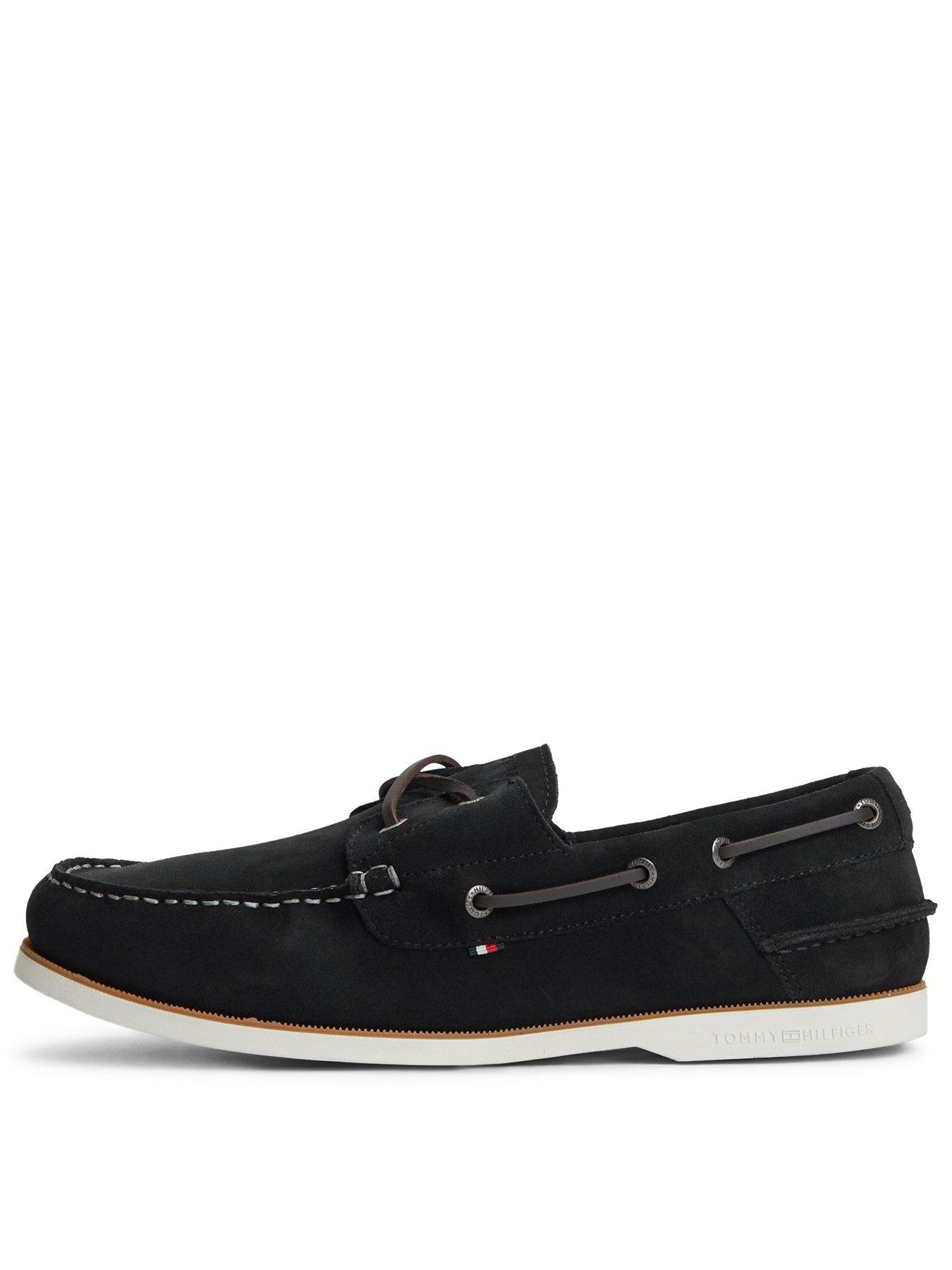 Tommy Hilfiger Suede Boat Shoes - Navy
