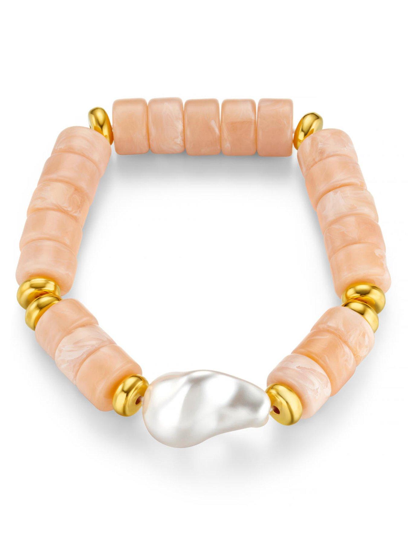  image of orelia-statement-pearl-bead-bracelet